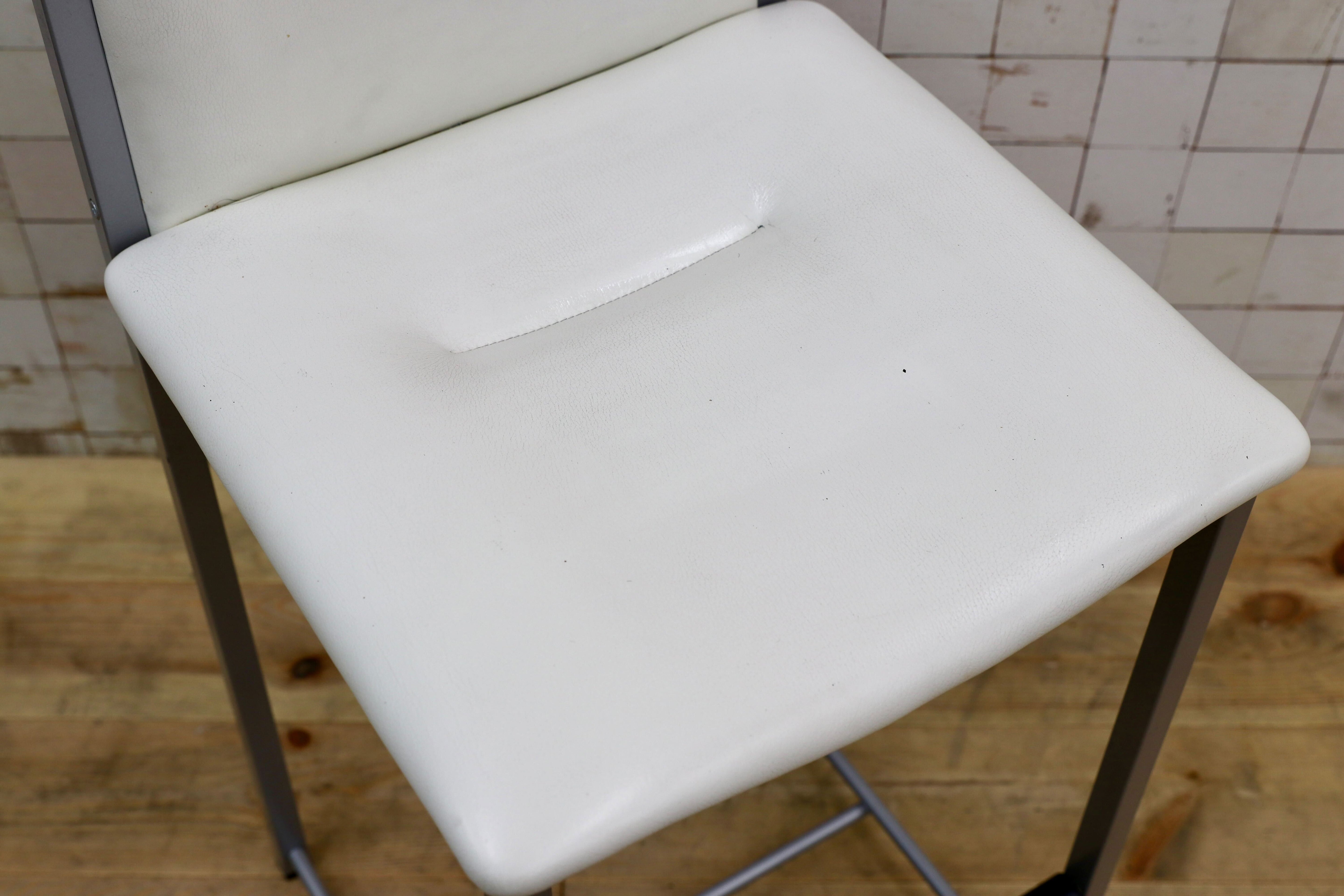 GMIO64C○cassina ixc / カッシーナイクスシー LIMA リマ レザー カウンターチェア ハイチェア 椅子 白 イタリアモダン 定価約13万