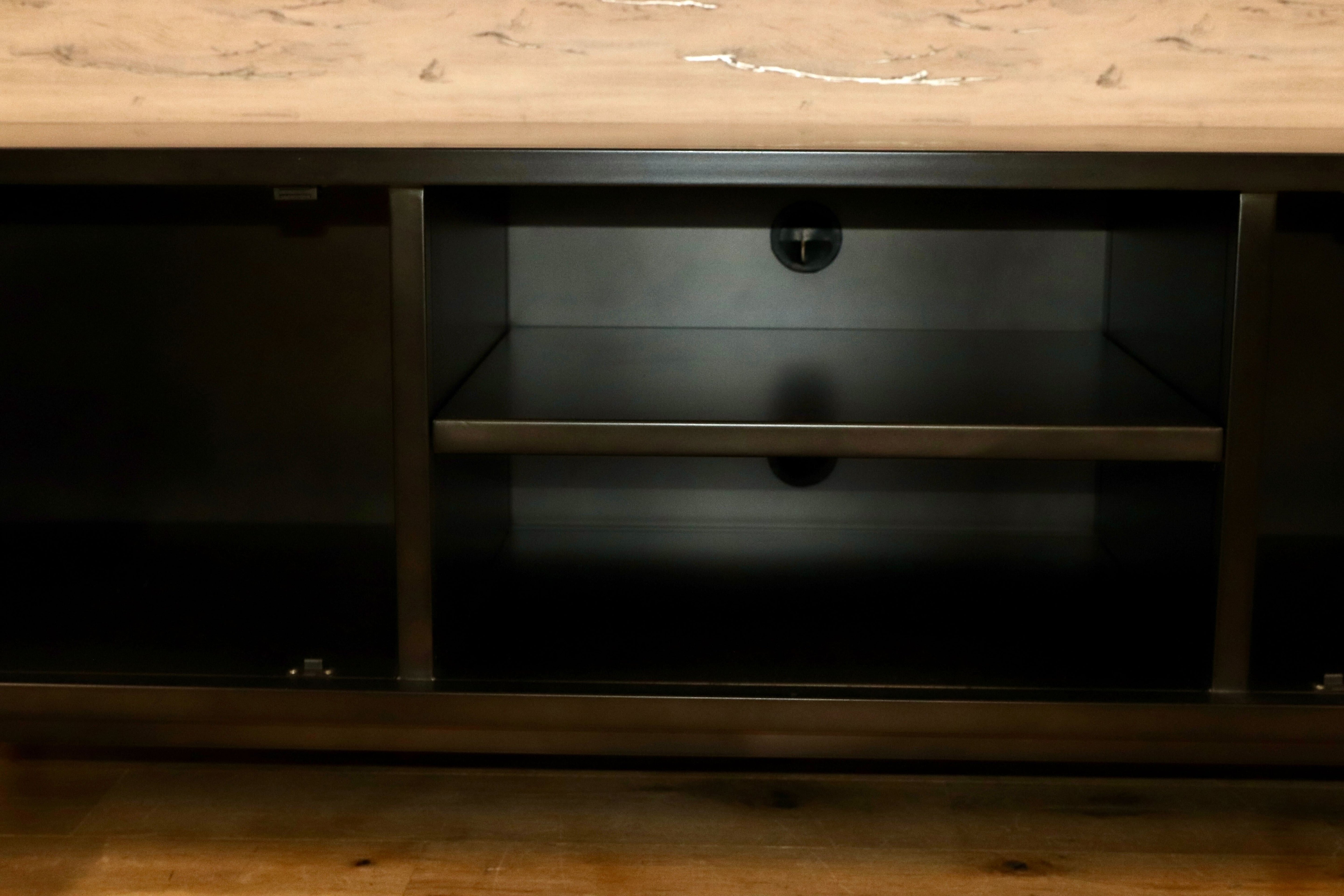 GMHK308○KARE / カレ Nero 廃番 テレビボード TVボード AVボード ローボード リビング収納 インダストリアル 約23.3万 稀少