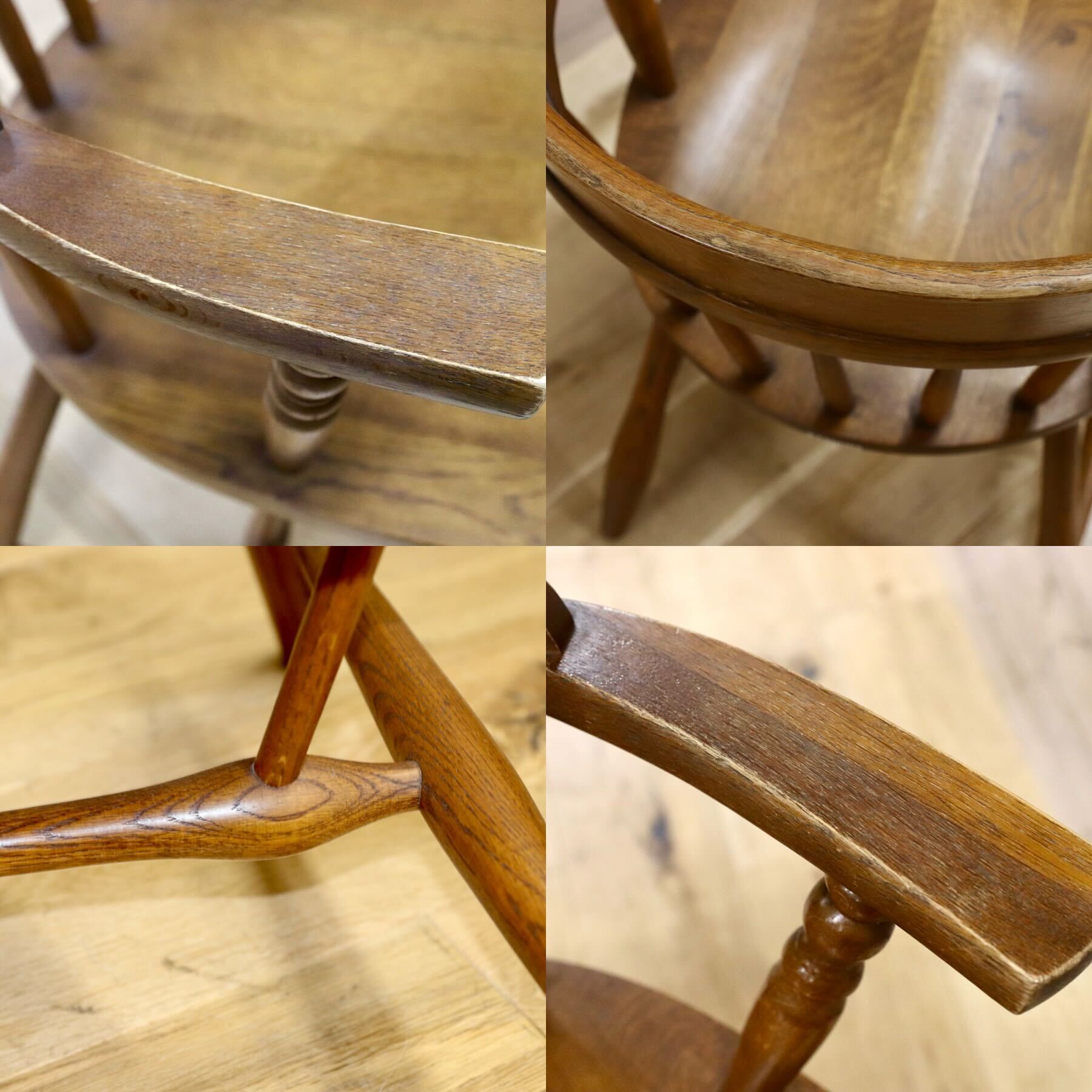 GMGH406C○柏木工 / KASHIWA ダイニングチェア 椅子 ウィンザーチェア オーク無垢材 レトロ カントリー 飛騨家具 アンティーク