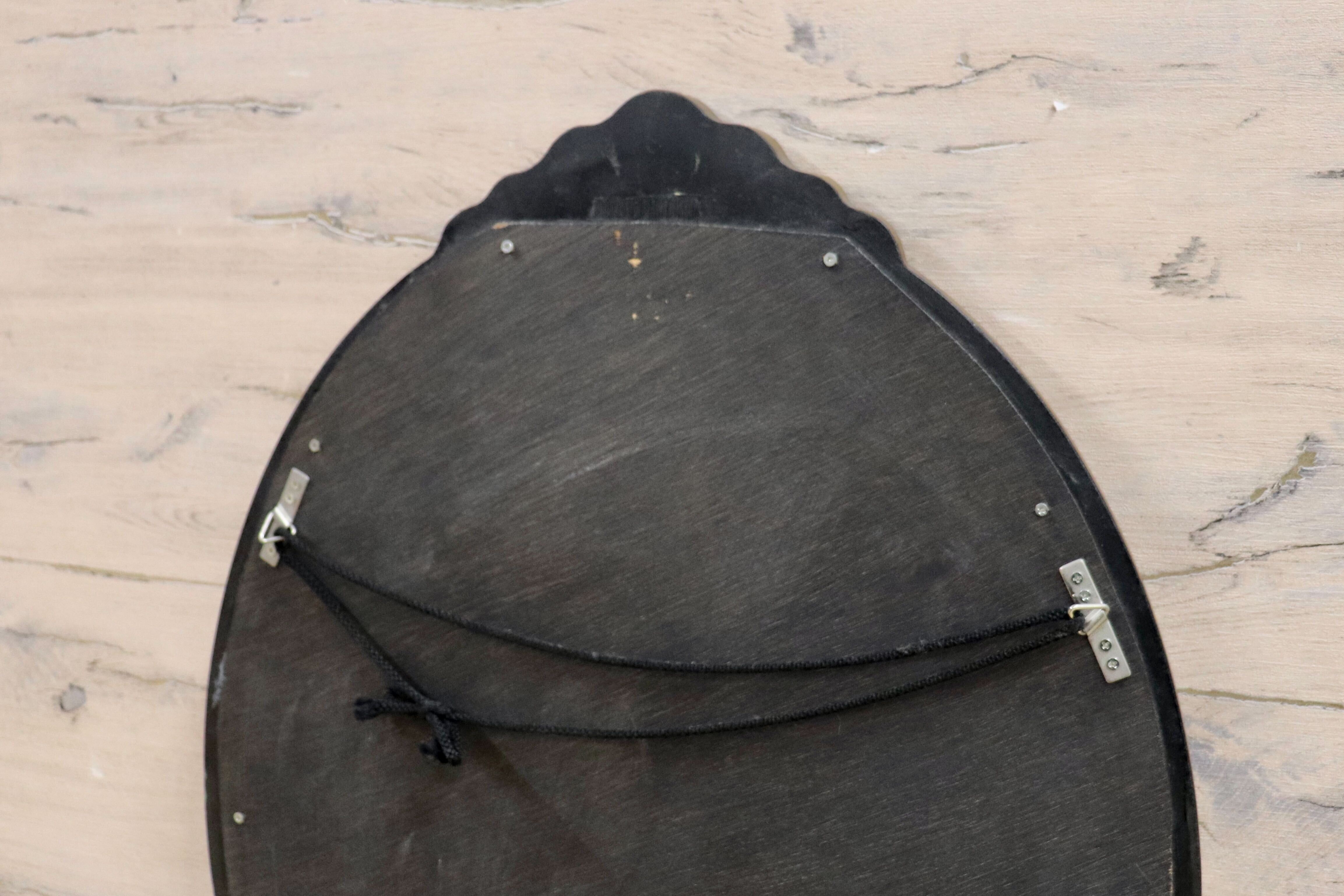 GMHH255○クラシカル ウォールミラー 木彫り 壁掛け鏡 木製フレーム ミラー クラシック 雑貨 楕円形