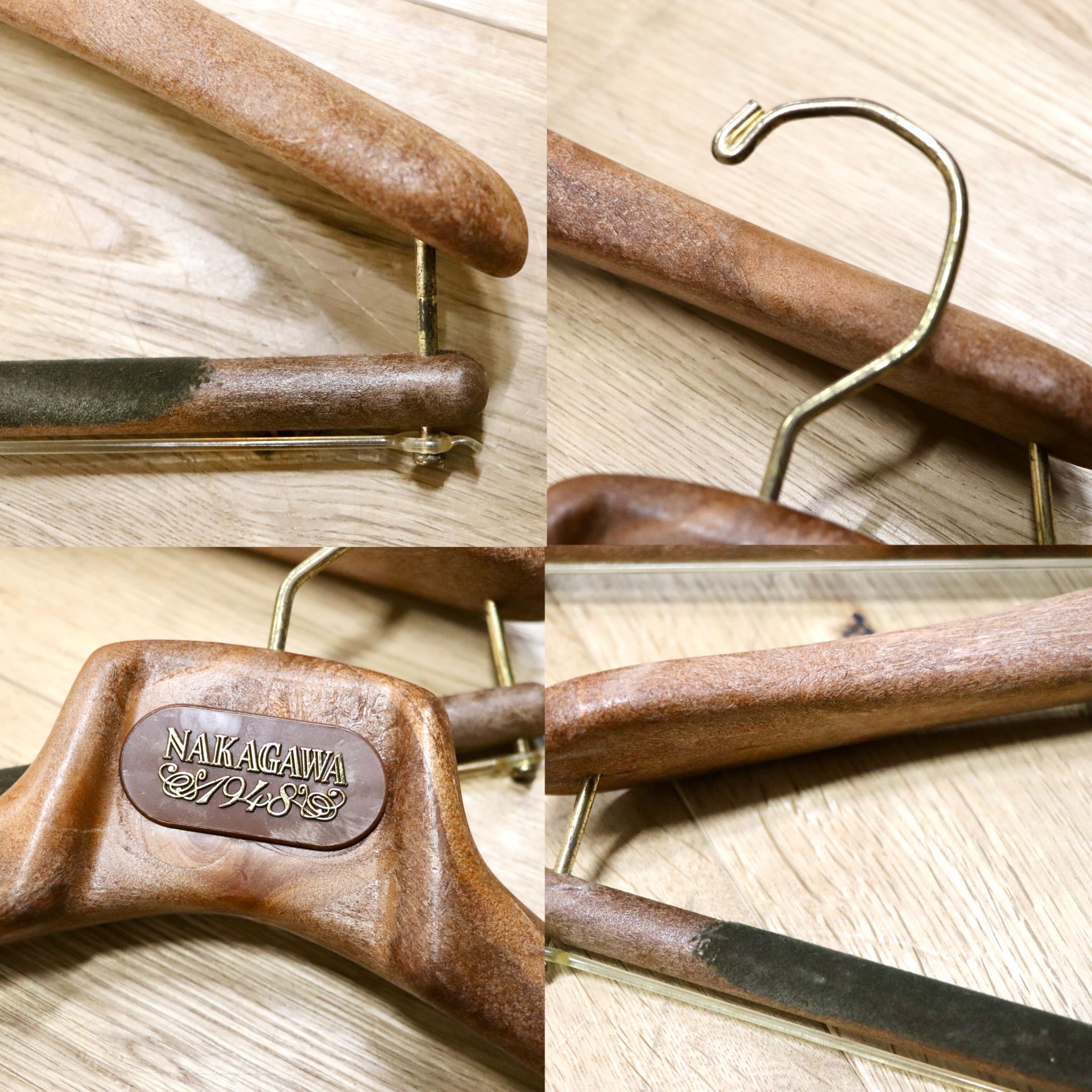 GMHK504G○MAINETTI / マイネッティ サルトリアーレハンガー 3本セット スーツハンガー パンツハンガー イタリア 西洋 アンティーク 雑貨