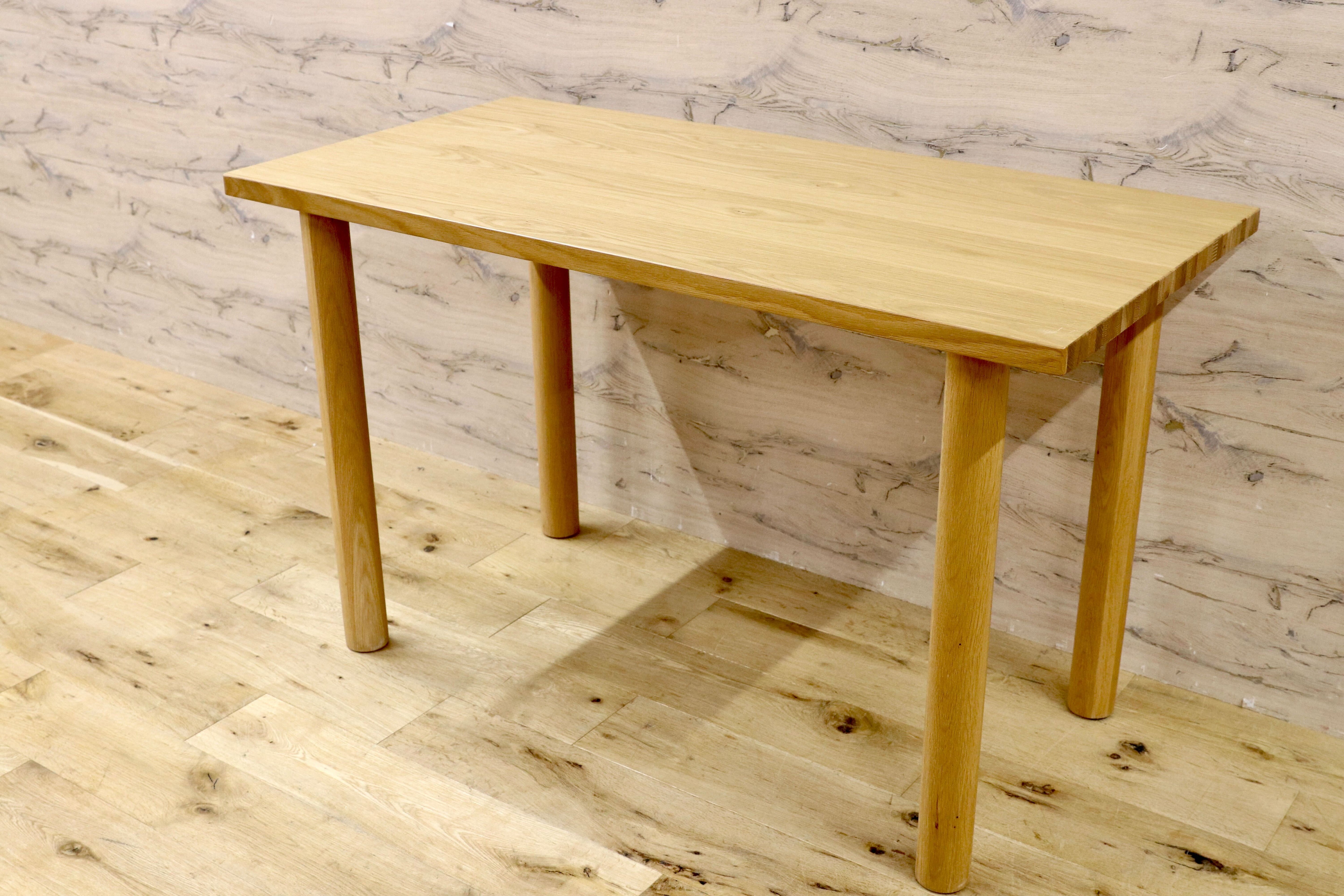 GMHK658○無印良品 / MUJI オーク無垢材 ダイニングテーブル 作業台 パソコンデスク 北欧スタイル シンプル ナチュラル 北欧スタイル