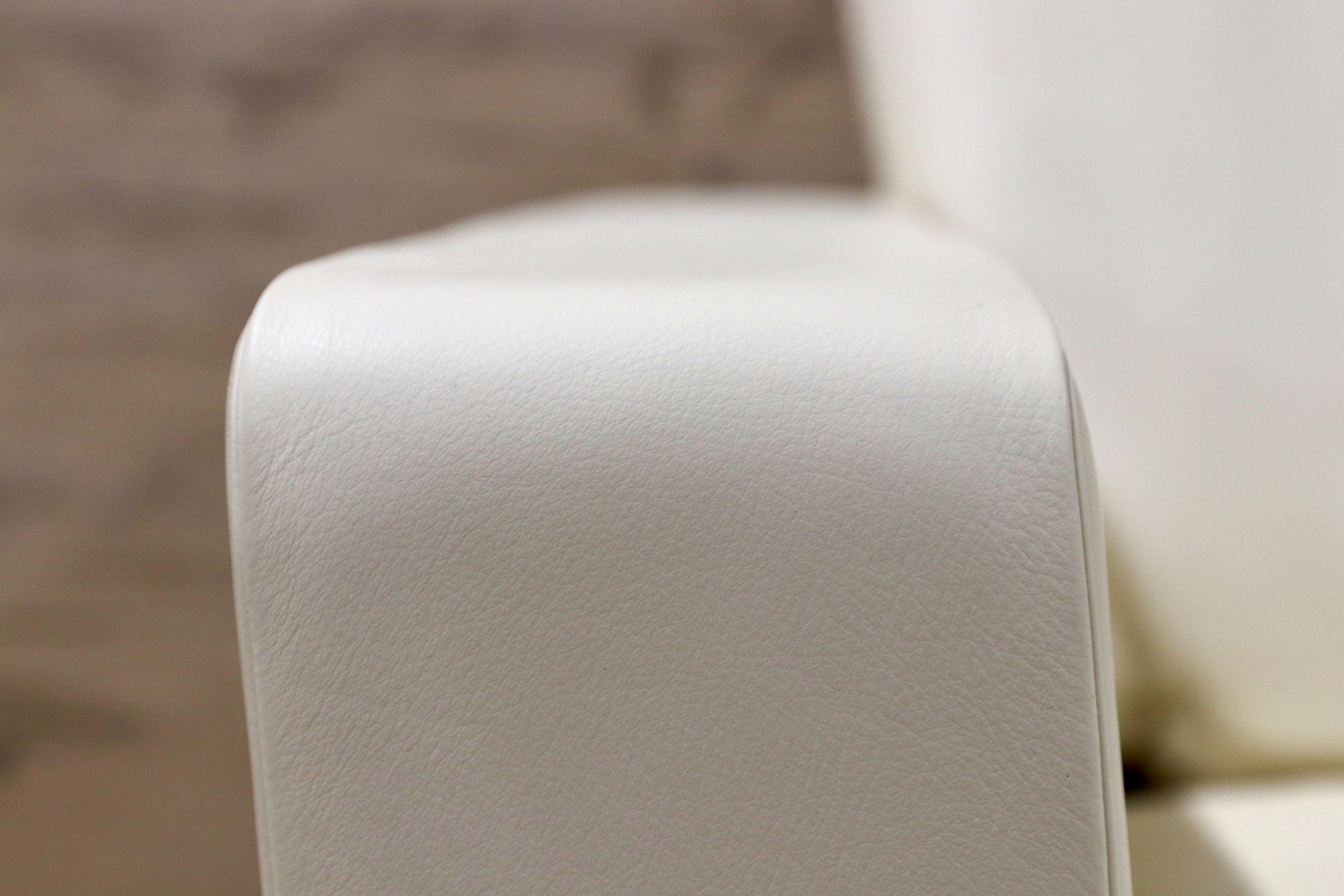 GMGF132○Poltrona Frau / ポルトローナフラウ Armonia アルモニア 本革 カウチソファ オフホワイト イタリアモダン 定価171万 未使用品