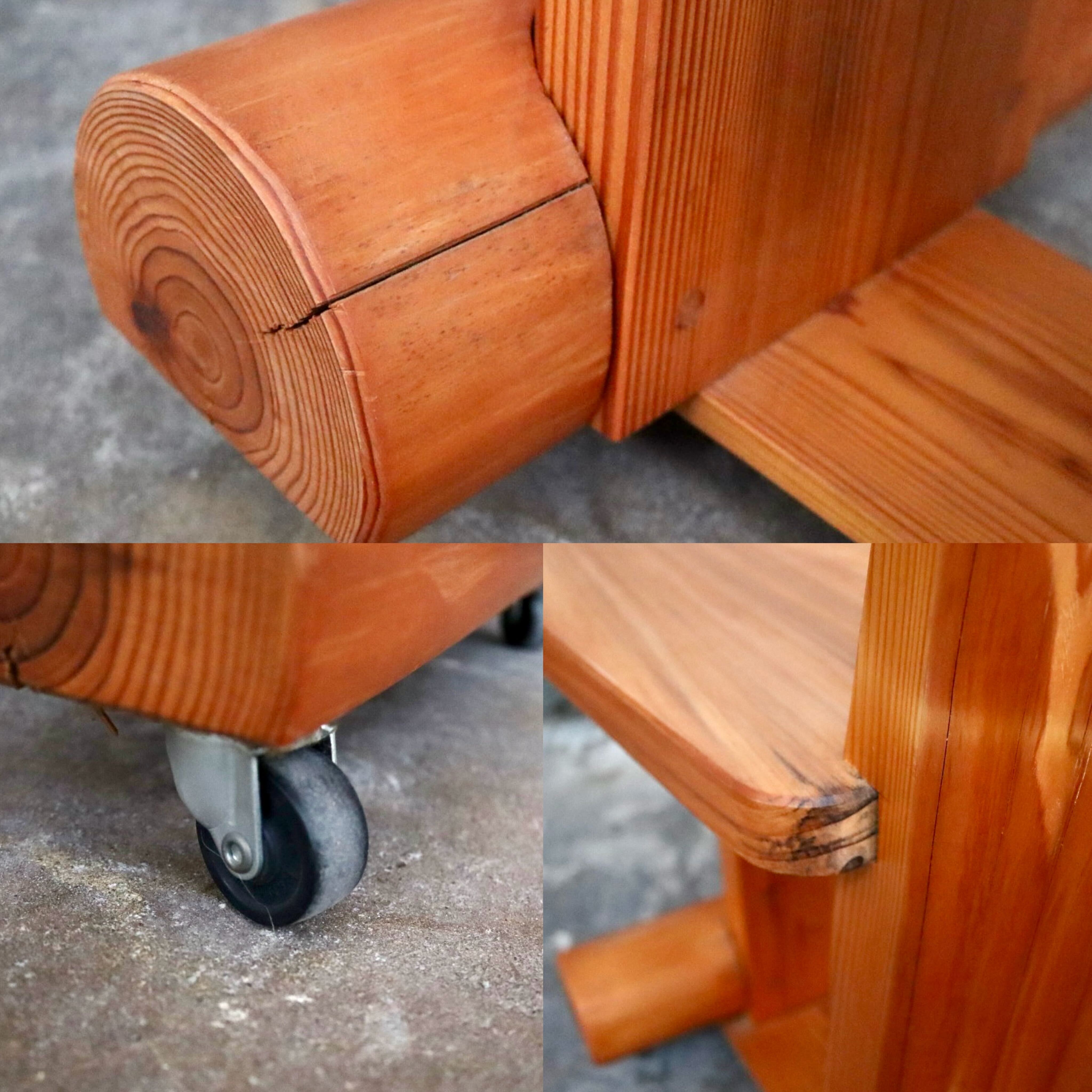 GMIH356F○工房家具 ダイニングチェア アームレスチェア 椅子 スツール キャスター ウッド 木製 無垢材 カントリー レトロ