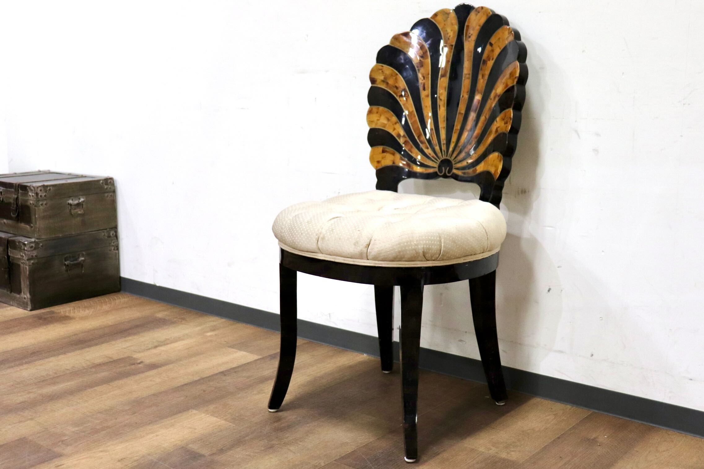 GMHO145○MAITLAND-SMITH / メートランドスミス シェルバックチェア ダイニングチェア 最高級 ファブリック 希少 クラシック 定価約32万