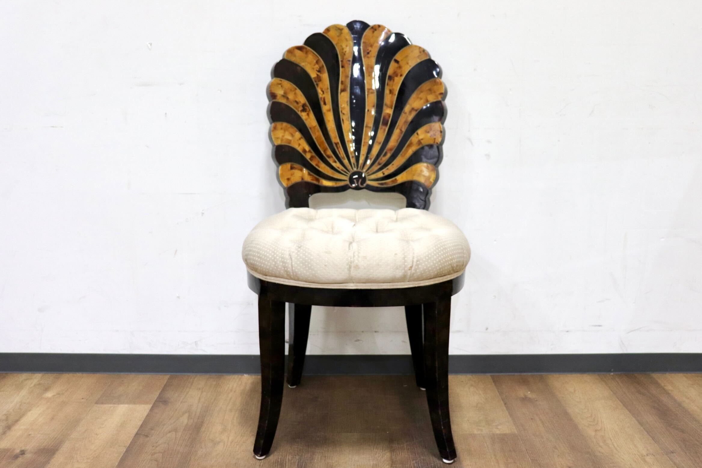 GMHO145○MAITLAND-SMITH / メートランドスミス シェルバックチェア ダイニングチェア 最高級 ファブリック 希少 クラシック 定価約32万