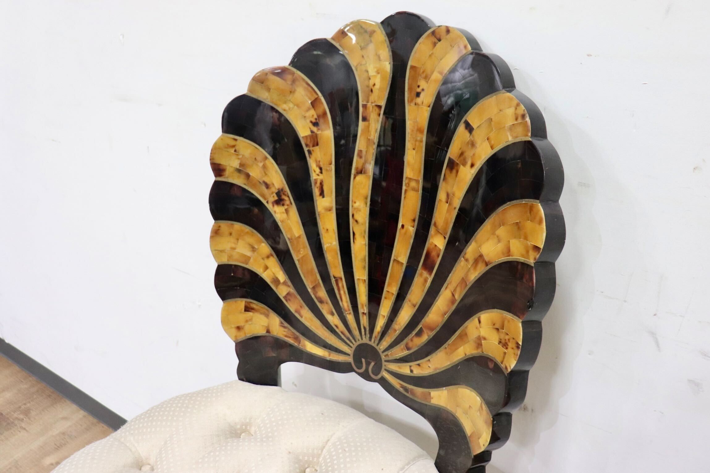 GMHO145○MAITLAND-SMITH / メートランドスミス シェルバックチェア ダイニングチェア 最高級 ファブリック 希少 クラシック 定価約32万