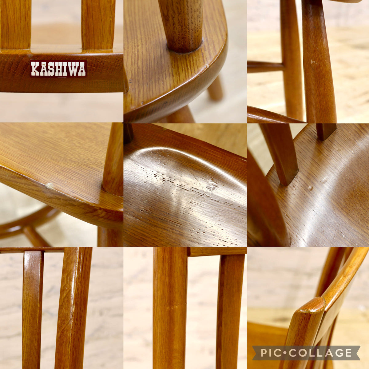GMJH389B〇KASHIWA / 柏木工 ダイニングチェア 食卓椅子 アームレスチェア ウィンザーチェア 椅子 飛騨家具 オーク材 カントリー 2脚セット