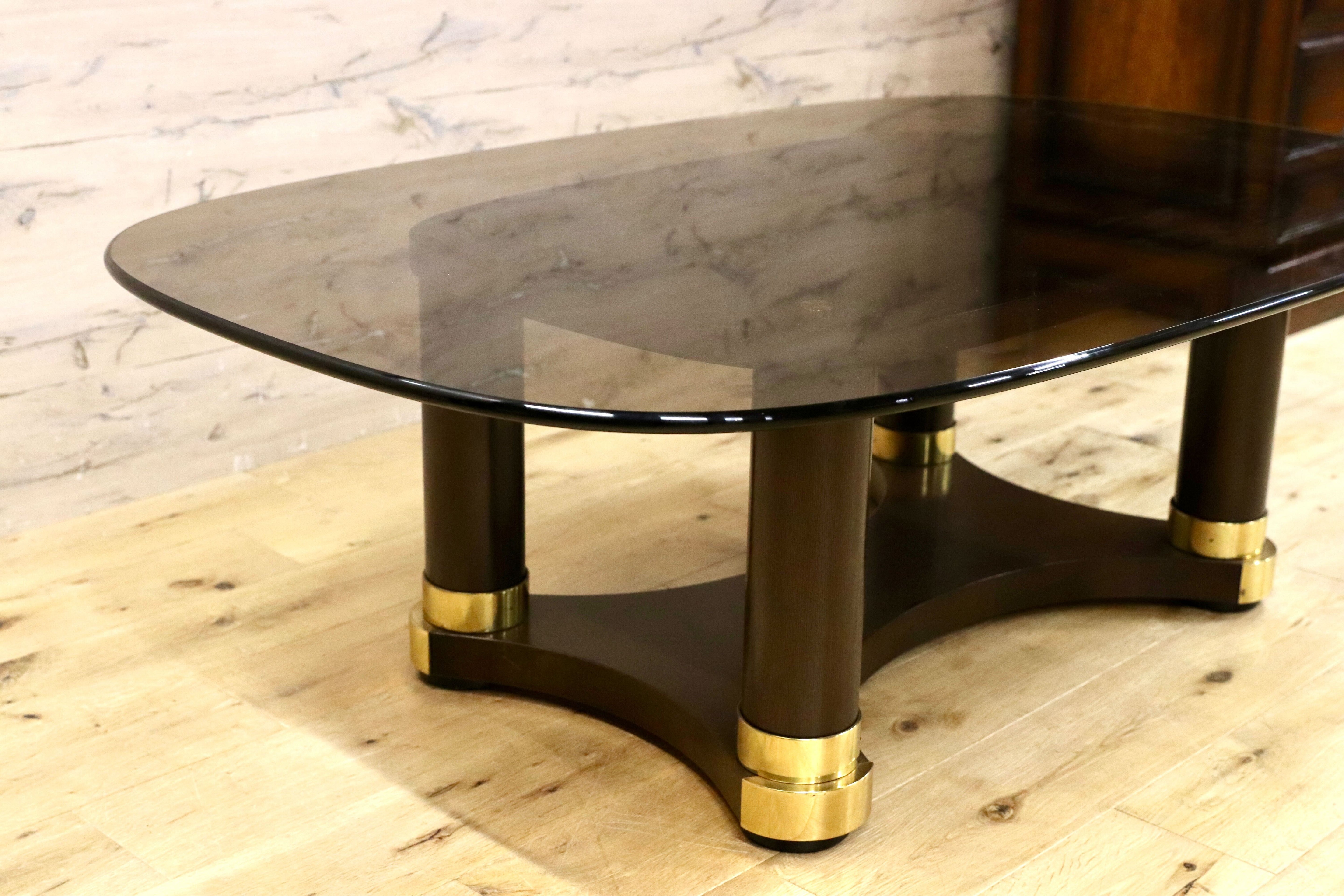 GMIK859○domani / ドマーニ Forza フォルザ THA495LD ガラステーブル センターテーブル リビングテーブル カリモク最高峰 クラシック