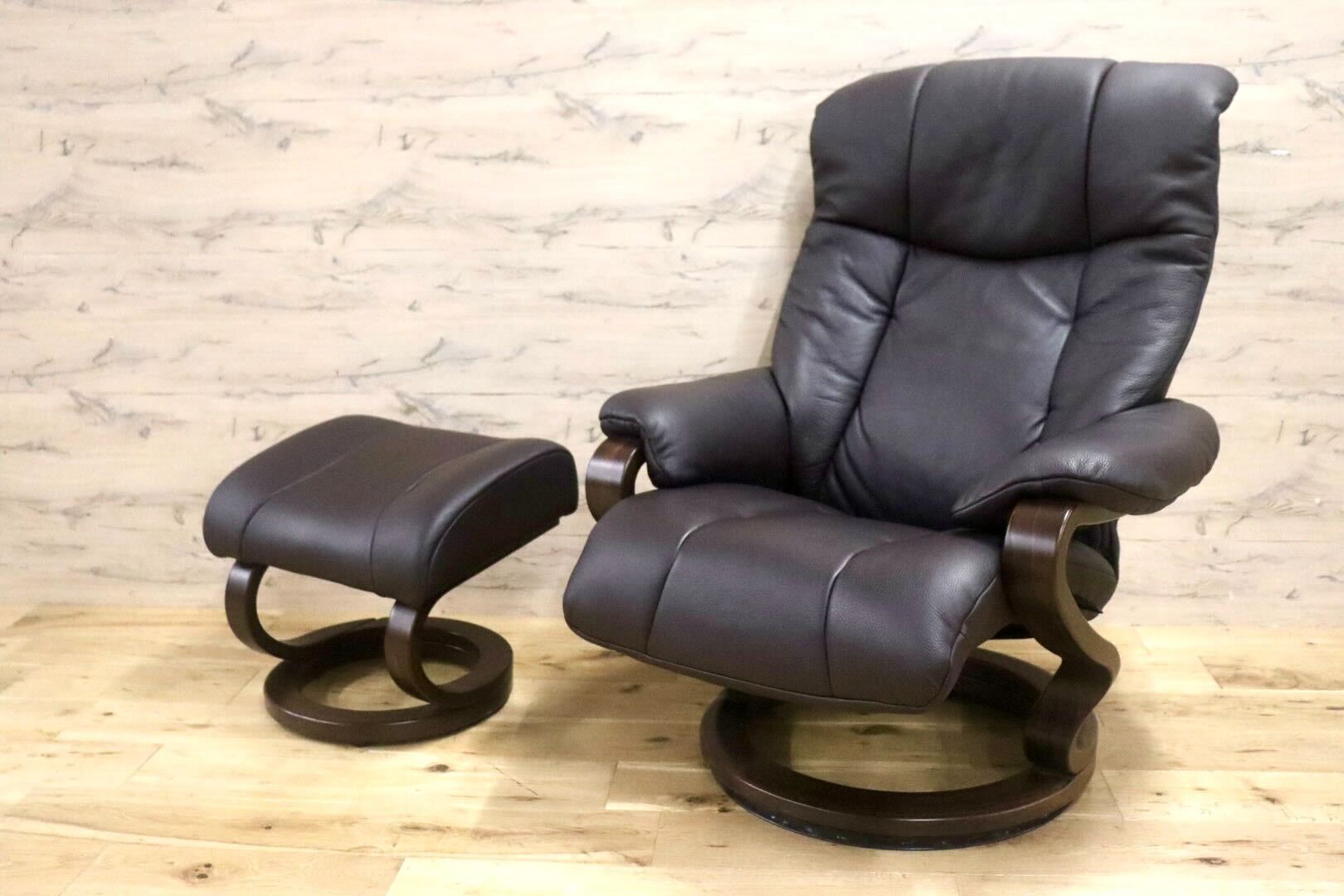 ヒモラ himolla リクライニングチェア ダークブラウン 茶色