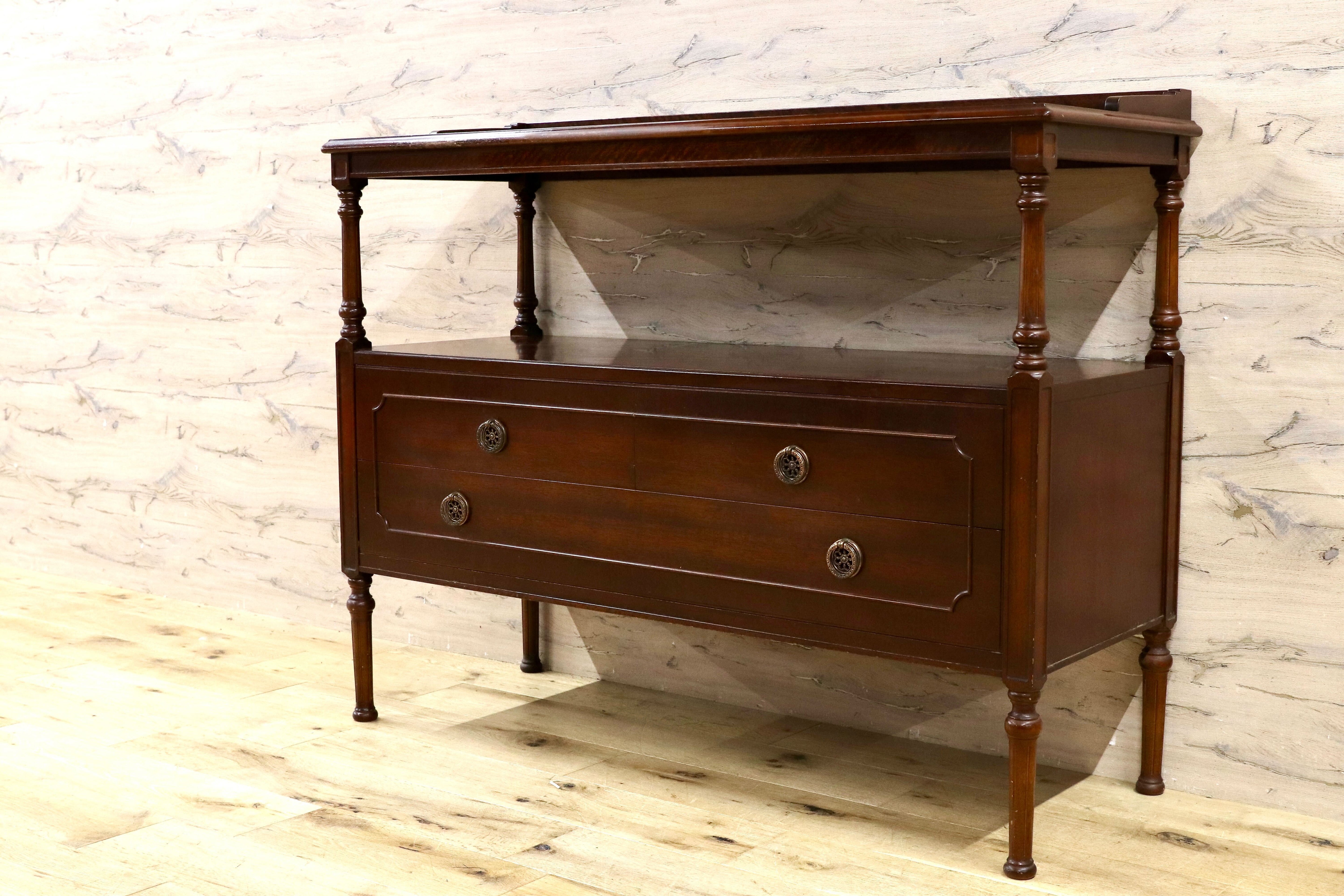 GMHK673○メープル不二家 サイドボード リビングボード キャビネット 神戸洋家具 クラシック ヴィンテージ アンティーク 家具