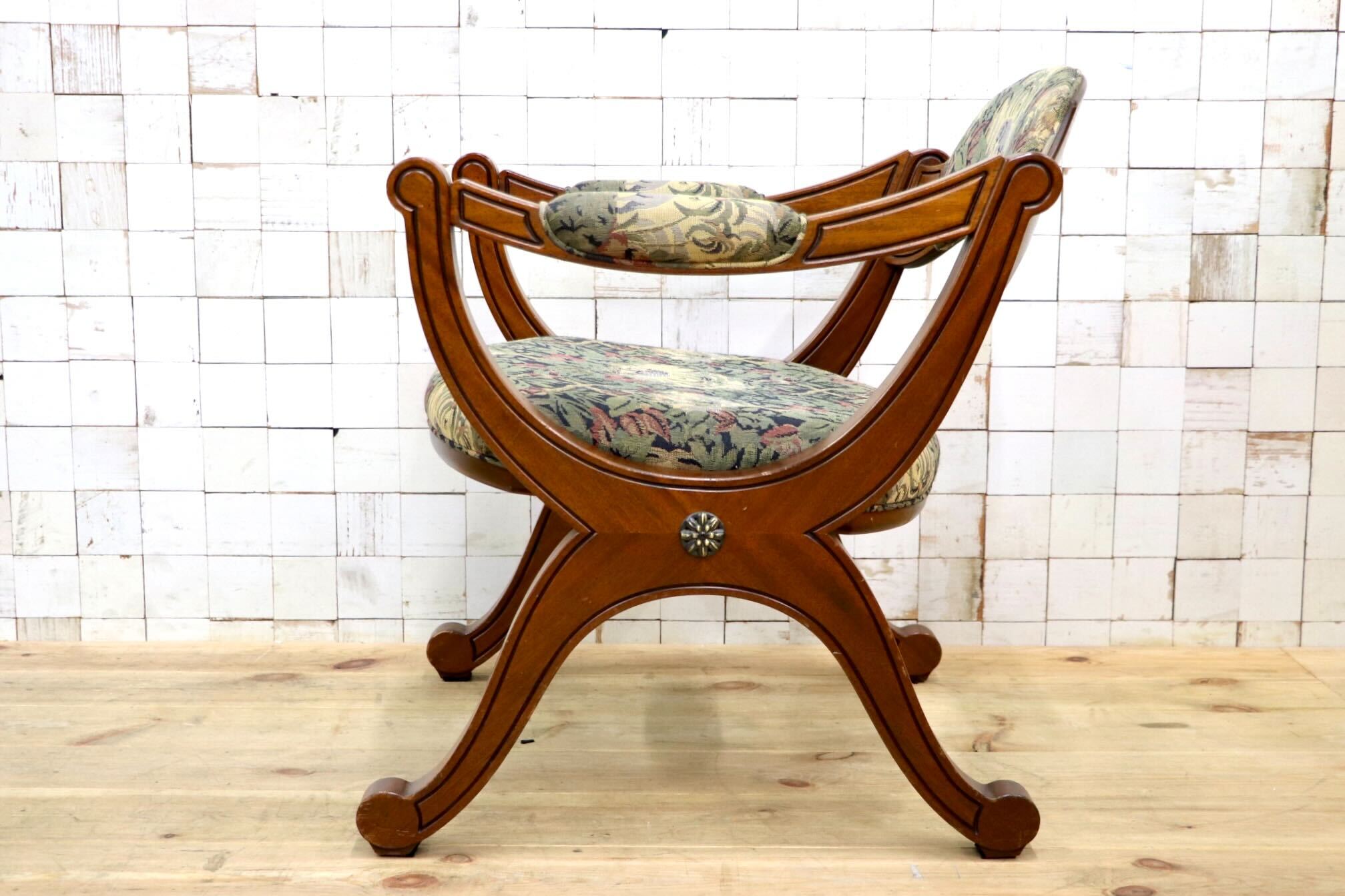 GMJK41A〇Drexel Heritage / ドレクセルヘリテイジ ダイニングチェア アームチェア X脚 ヴィンテージチェア クラシック