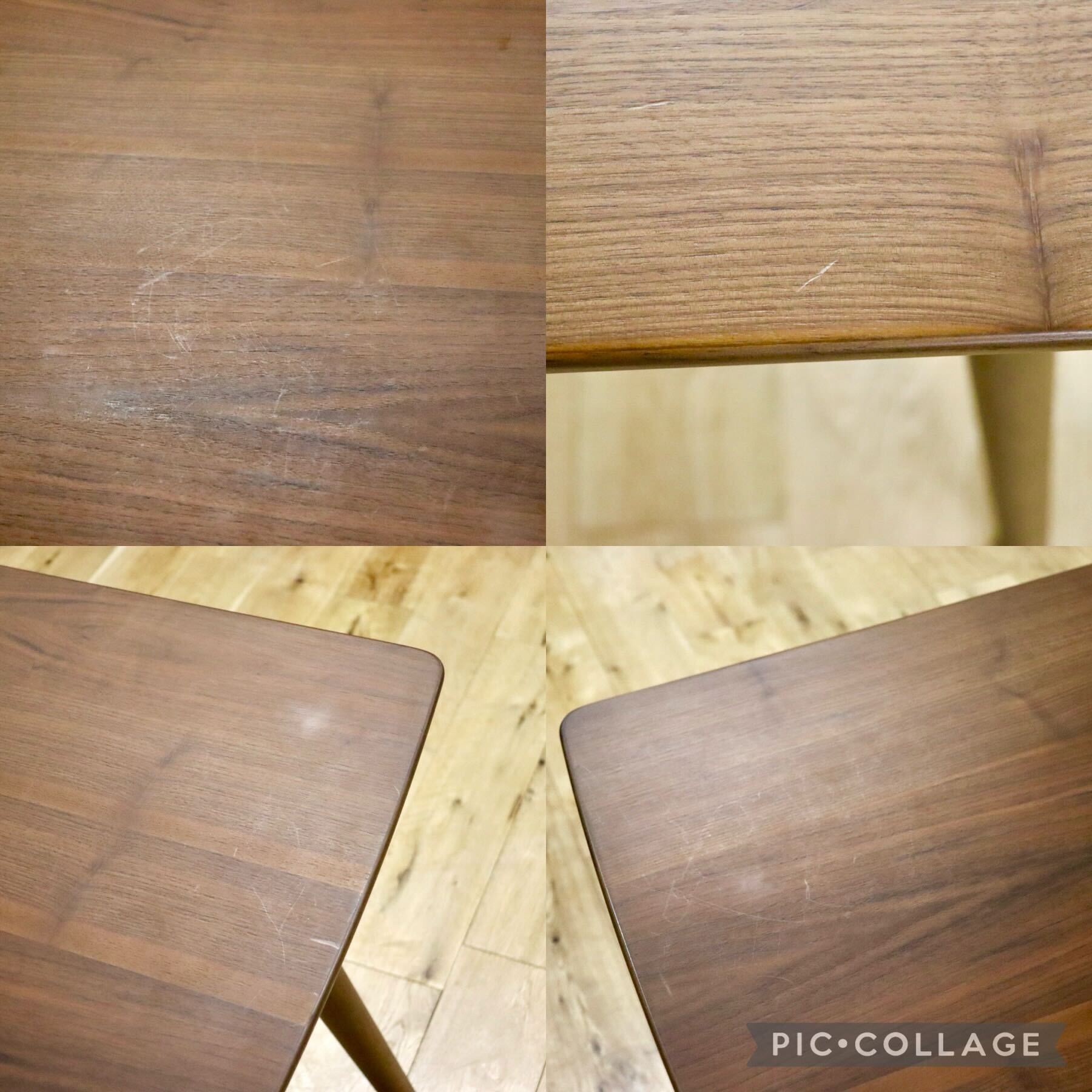 GMGH381○一生紀 / ISSEIKI CLONE クローン ダイニングテーブル 食卓テーブル 作業台 机 テーブル ウォールナット 定価約5万 展示品