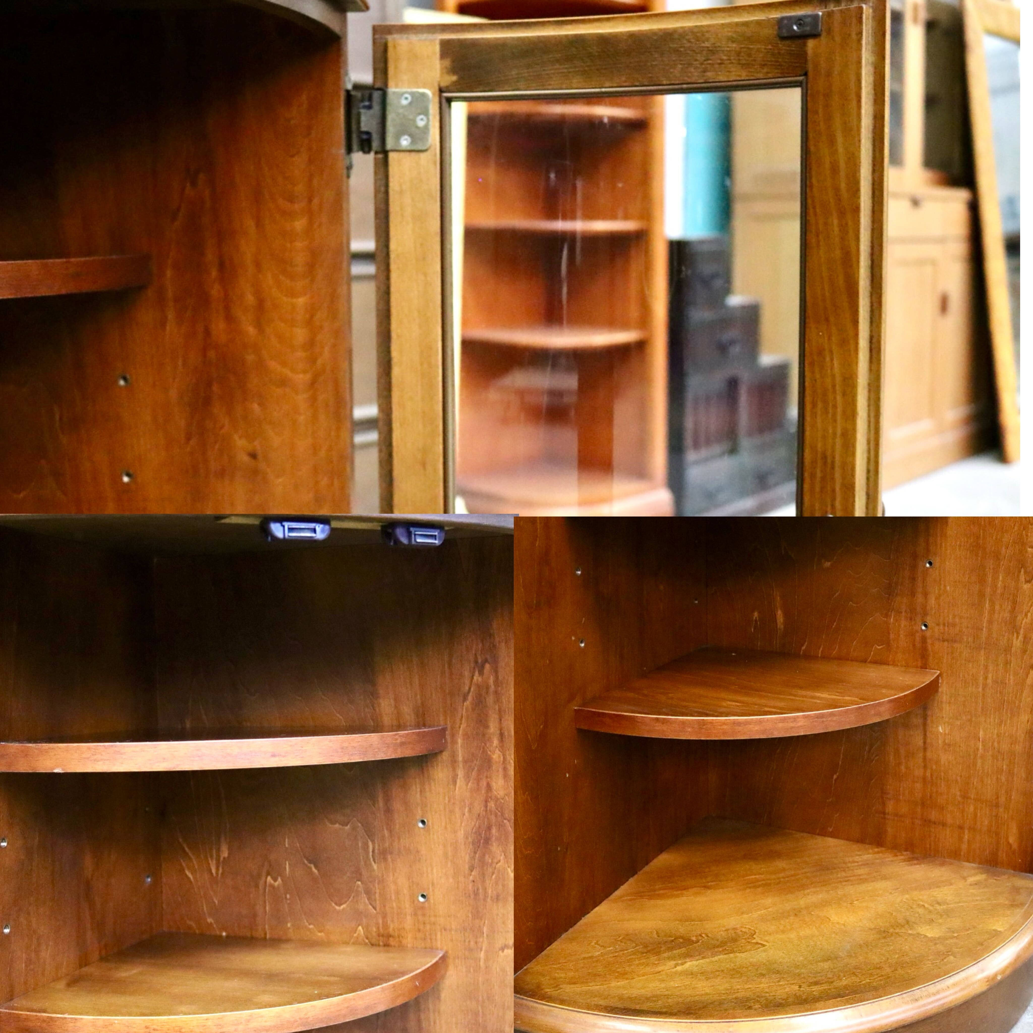 GMIH364A○karimoku / カリモク コーナーラック 飾り棚 サイドキャビネット 花台 収納家具 楢材 カントリー モダン 国産家具