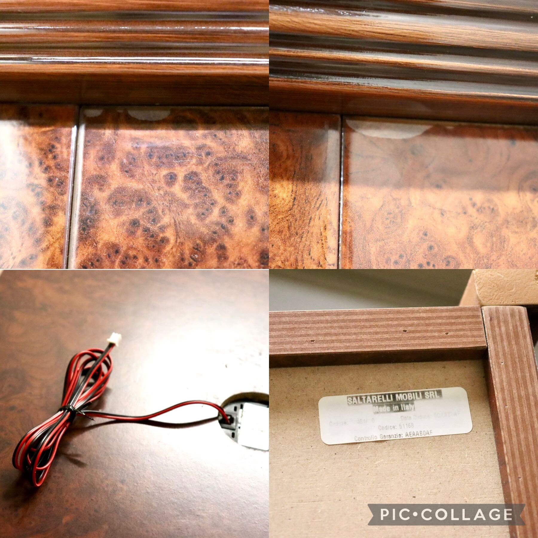 GMHN35○Saltarelli Mobili / サルタレッリモビリ フローレンス カップボード キュリオケース 飾り棚 輸入家具 定価約19.2万