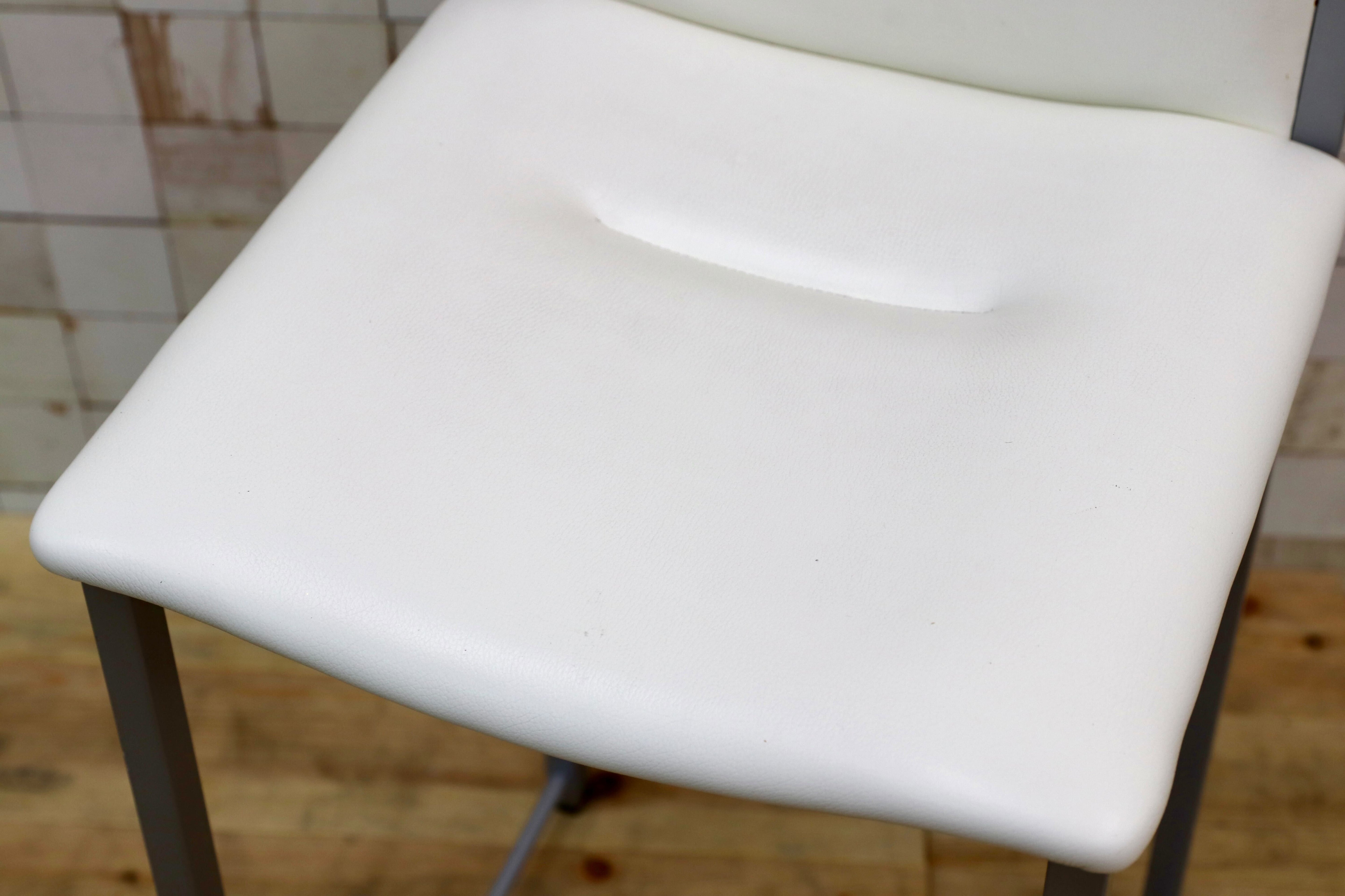 GMIO64E○cassina ixc / カッシーナイクスシー LIMA リマ レザー カウンターチェア ハイチェア 椅子 白 イタリアモダン 定価約13万