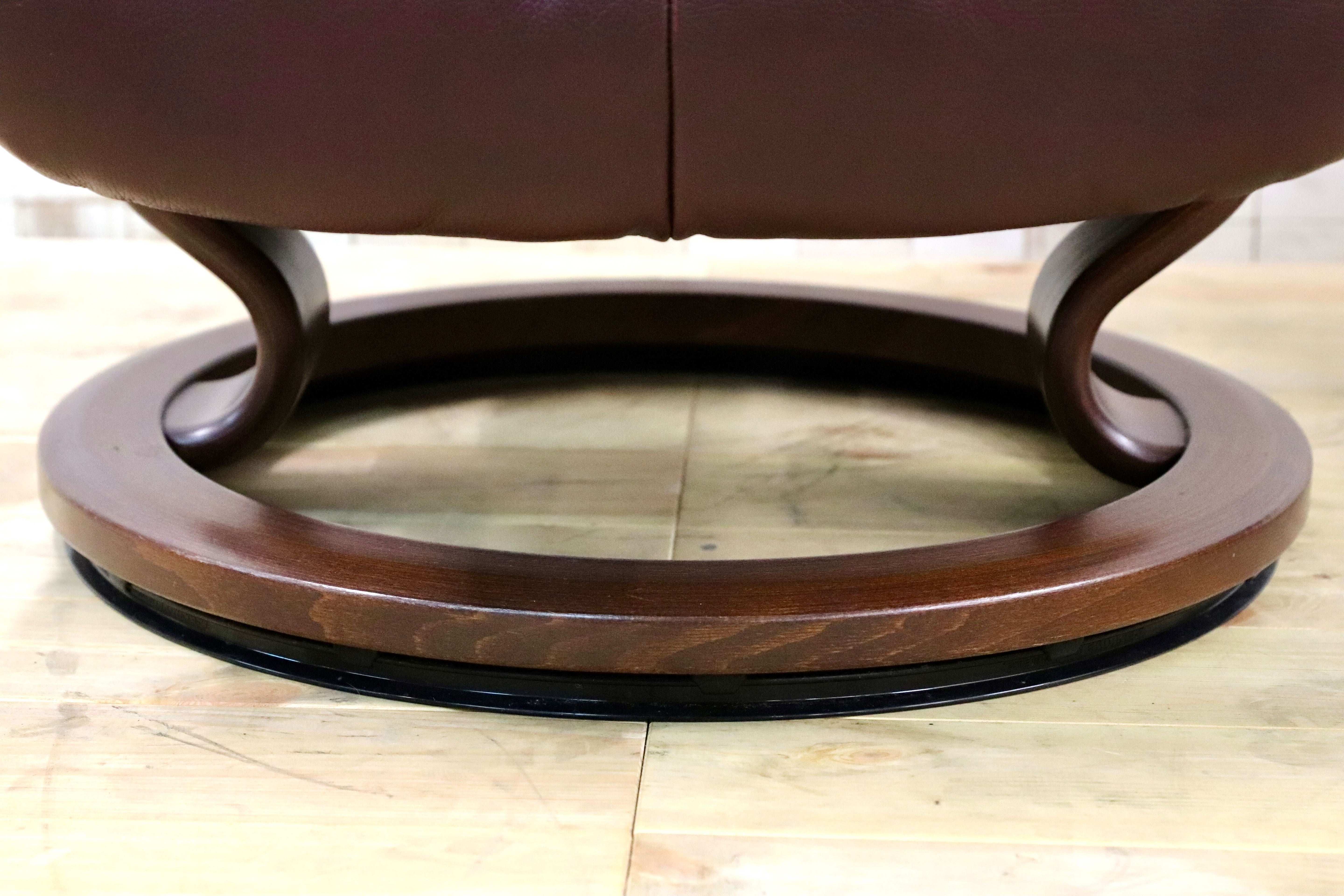 GMHS505○EKORNES / エコーネス ストレスレス Magic マジック M 本革 ボルドー色 北欧 ノルウェー リクライニングチェア 最高級 椅子