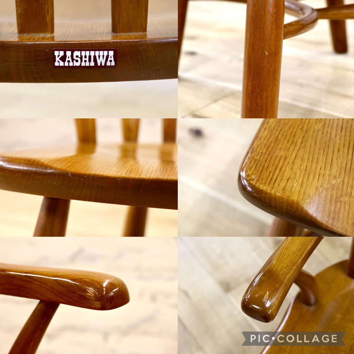 GMJH389C〇KASHIWA / 柏木工 ダイニングチェア 食卓椅子 アームチェア ウィンザーチェア 椅子 飛騨家具 オーク材 カントリー 2脚セット