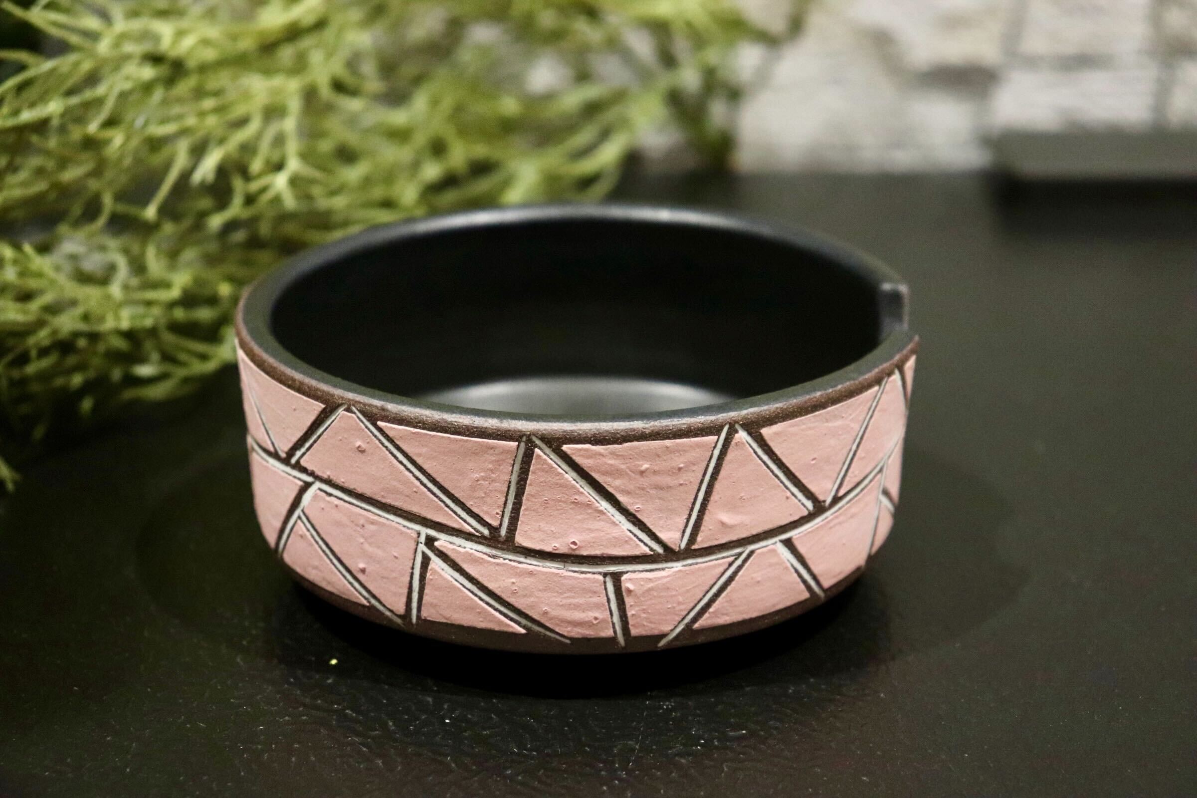 GMIO82◯市野悟窯 丹波焼 ピンク灰皿 陶器 灰皿 市野哲次 伝統工芸 丹波篠山 未使用