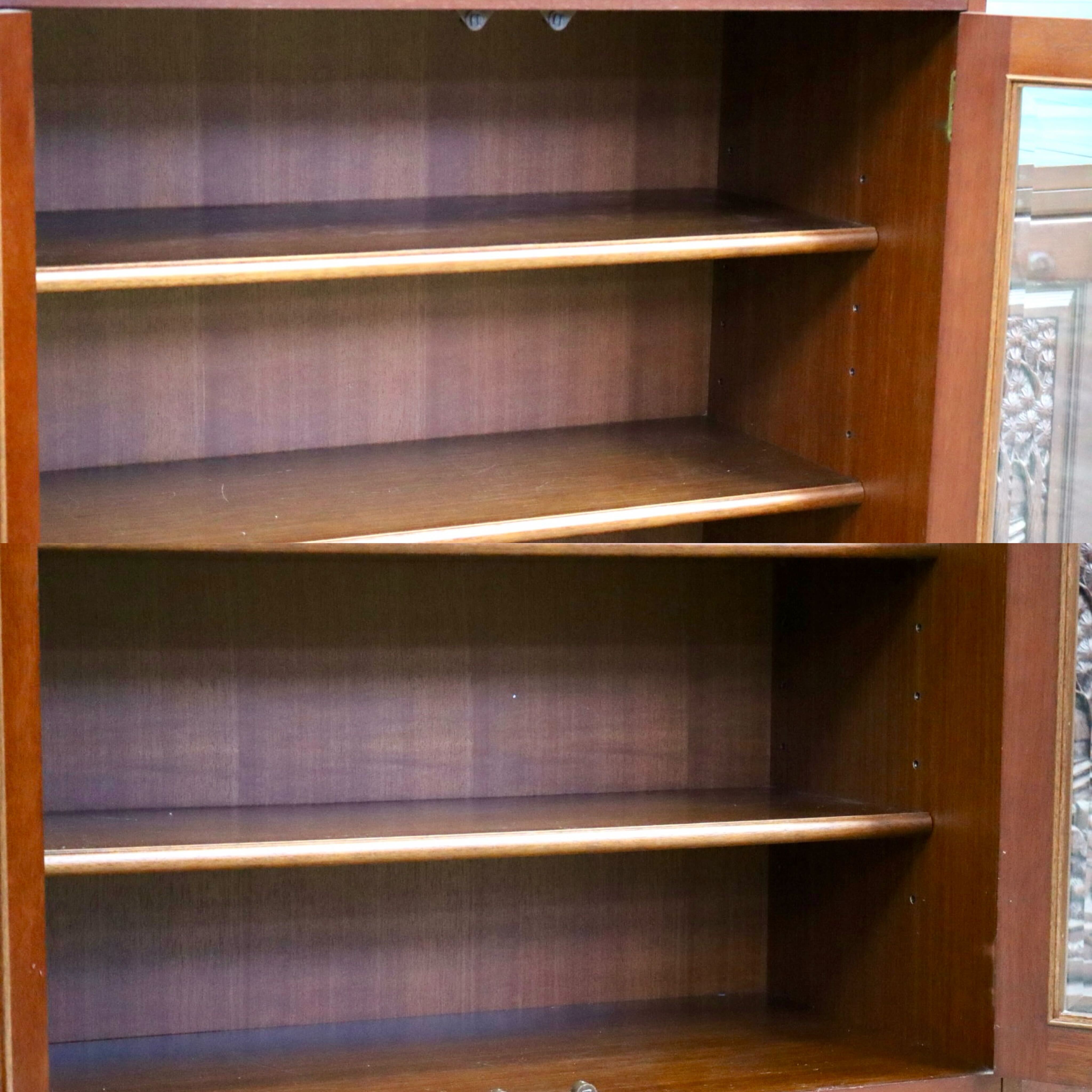 GMIK697A○maruni / マルニ 地中海 キャビネット ミドルボード リビングボード サイドボード ガラスキャビネット クラシック モダン