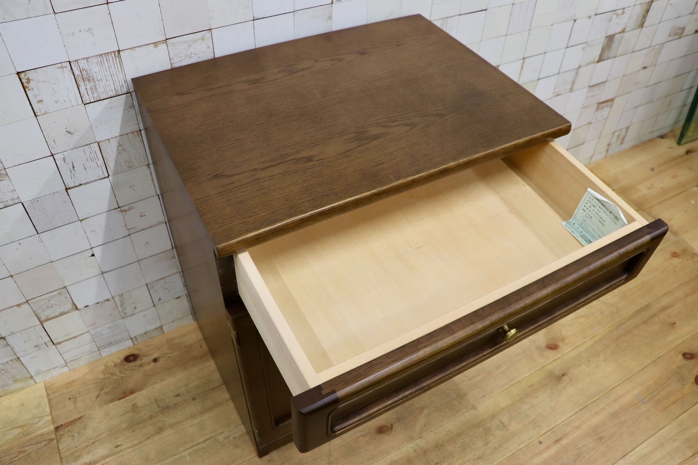 GMJH34B〇karimoku / カリモク サイドキャビネット サイドボード キャビネット 収納家具 電話台 木製 引き出し付き 国産家具