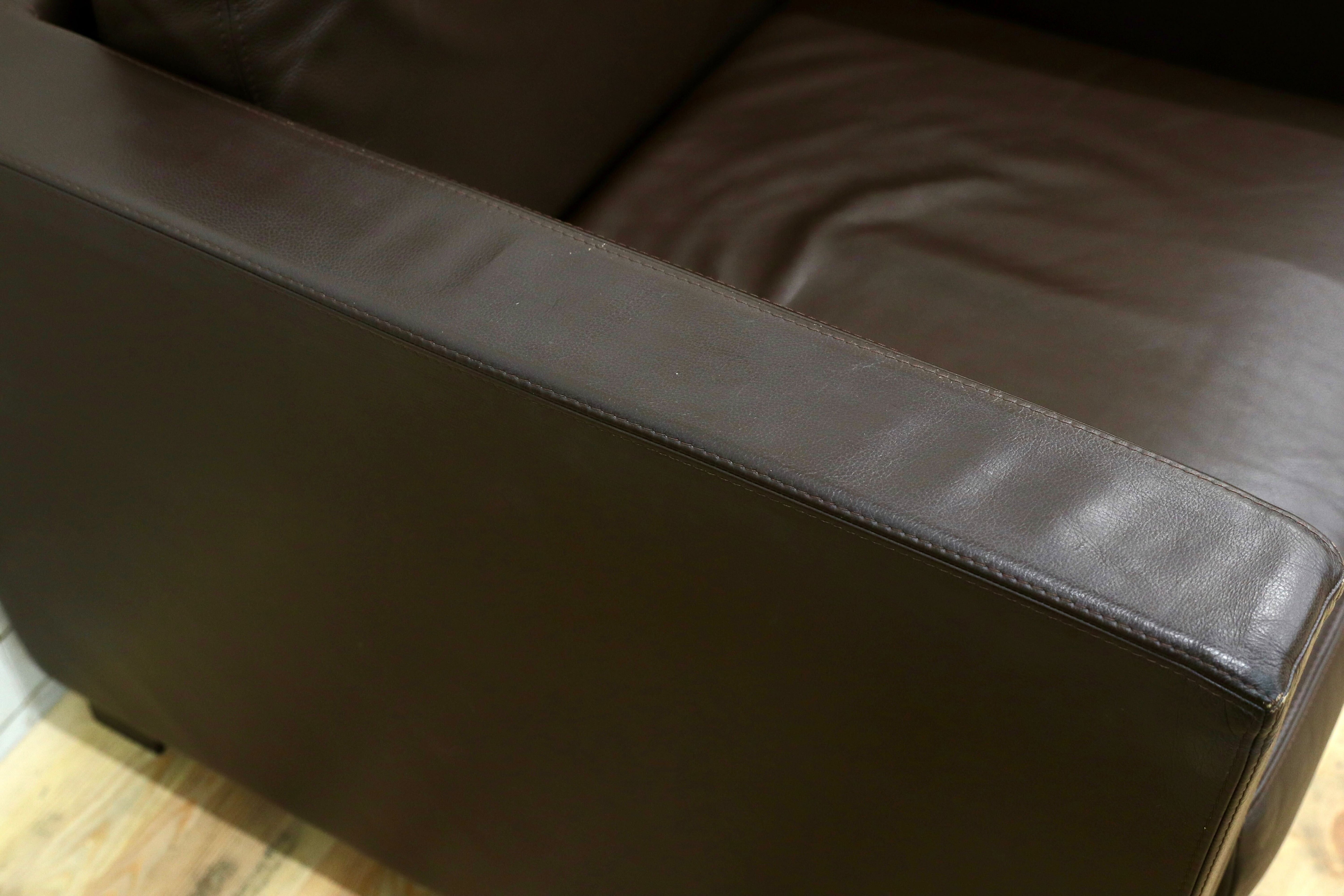 GMIK410○Cassina / カッシーナ CATHERINE MEMMI カトリーヌ・メミシングルソファ 1人掛けソファ Dブラウン 本革 参考価格39~48万