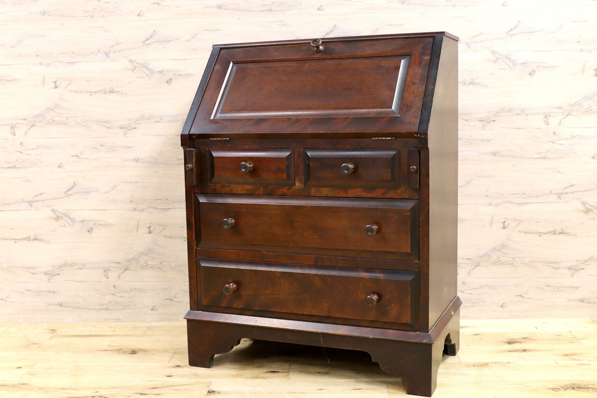 GMHS240A○北海道民芸家具 ライティングビューロー デスク 机 樺材  