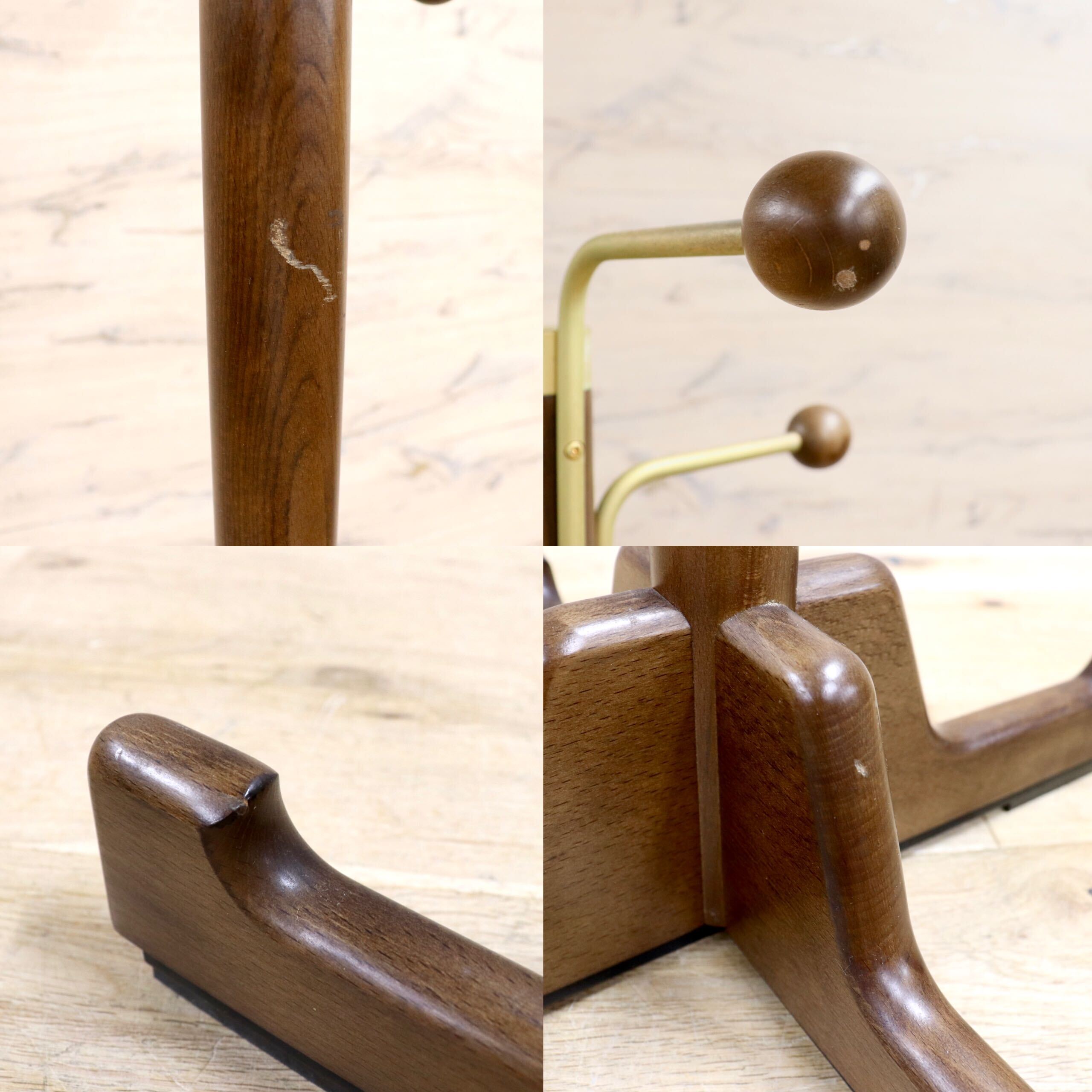 GMIS280○karimoku / カリモク コロニアル コートハンガー ポールハンガー 帽子掛け ミッドセンチュリー ヴィンテージ 国産家具