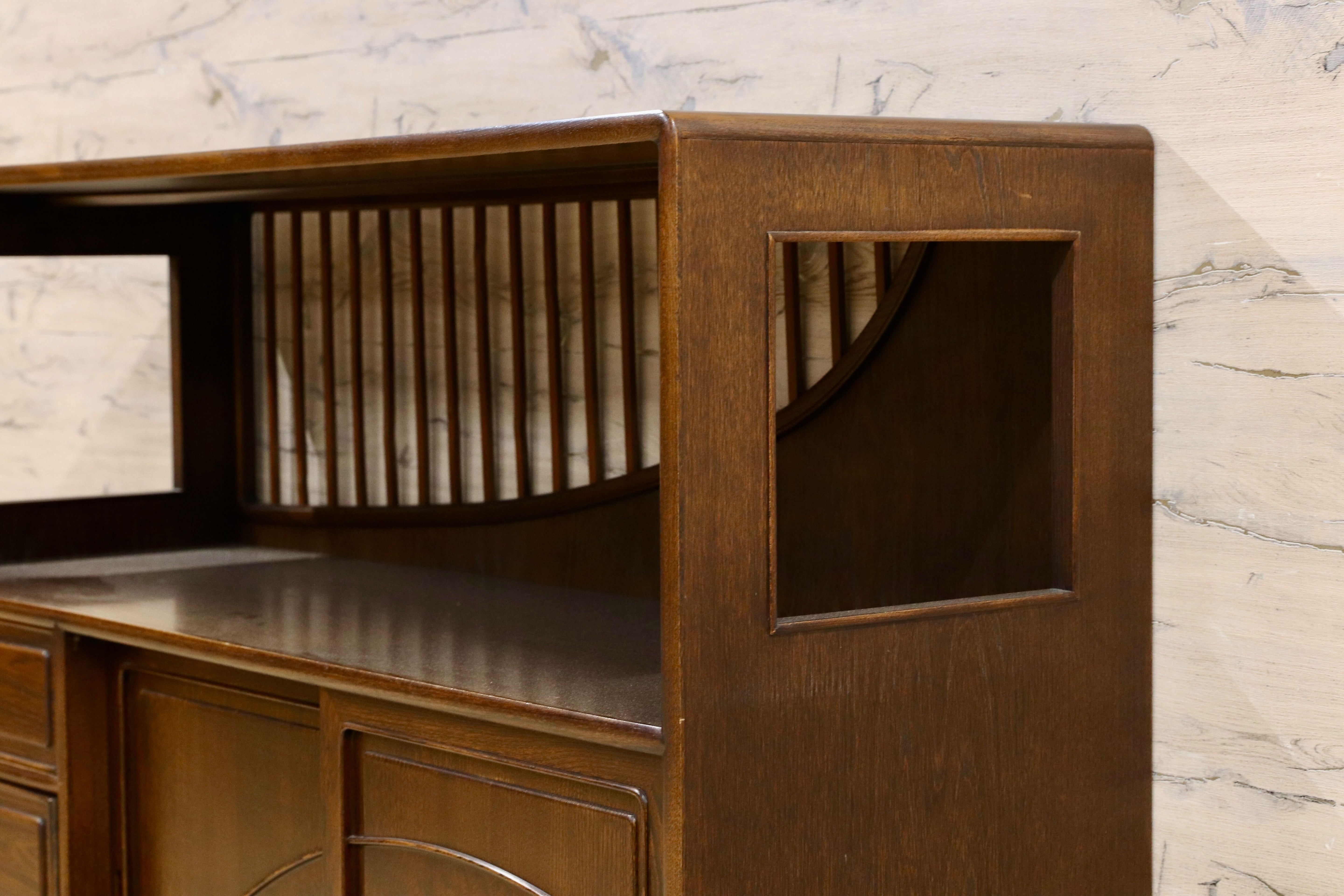 GMHK694○久和屋 / KUWAYA 茶棚 サイドボード リビングボード 飾り棚 和モダン 和家具 収納棚