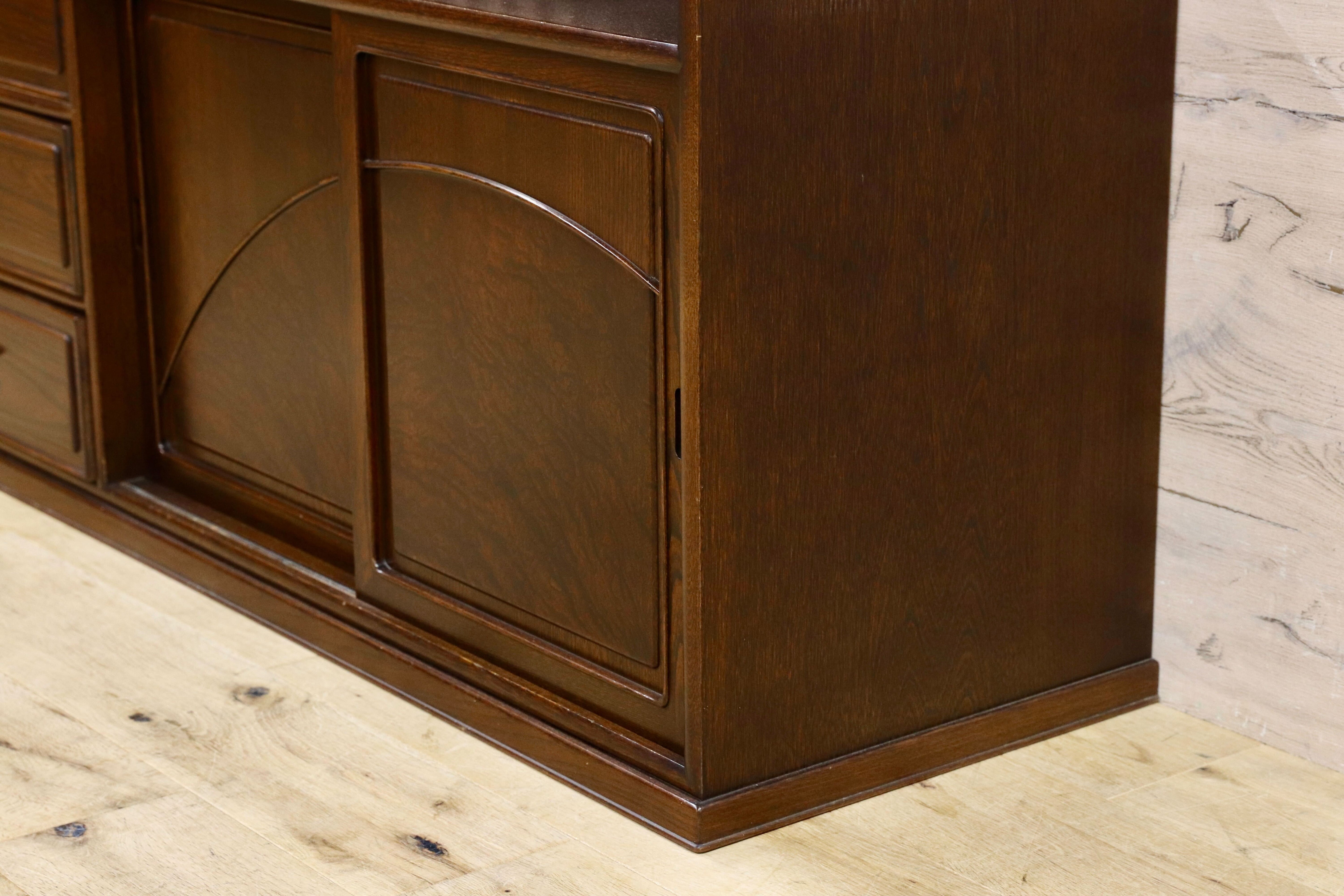 GMHK694○久和屋 / KUWAYA 茶棚 サイドボード リビングボード 飾り棚 和モダン 和家具 収納棚