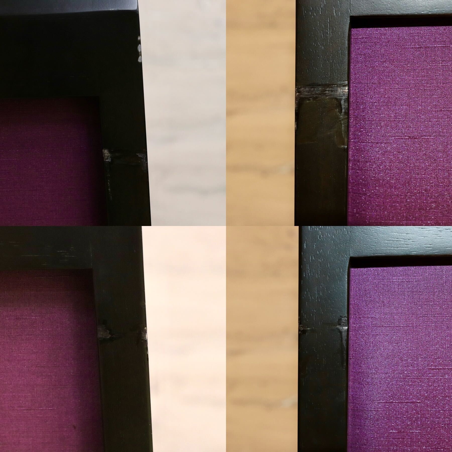 GMGS318A○karimoku / カリモク ダイニングチェア 椅子 2脚セット 合皮 パープル スタイリッシュモダン 約8万