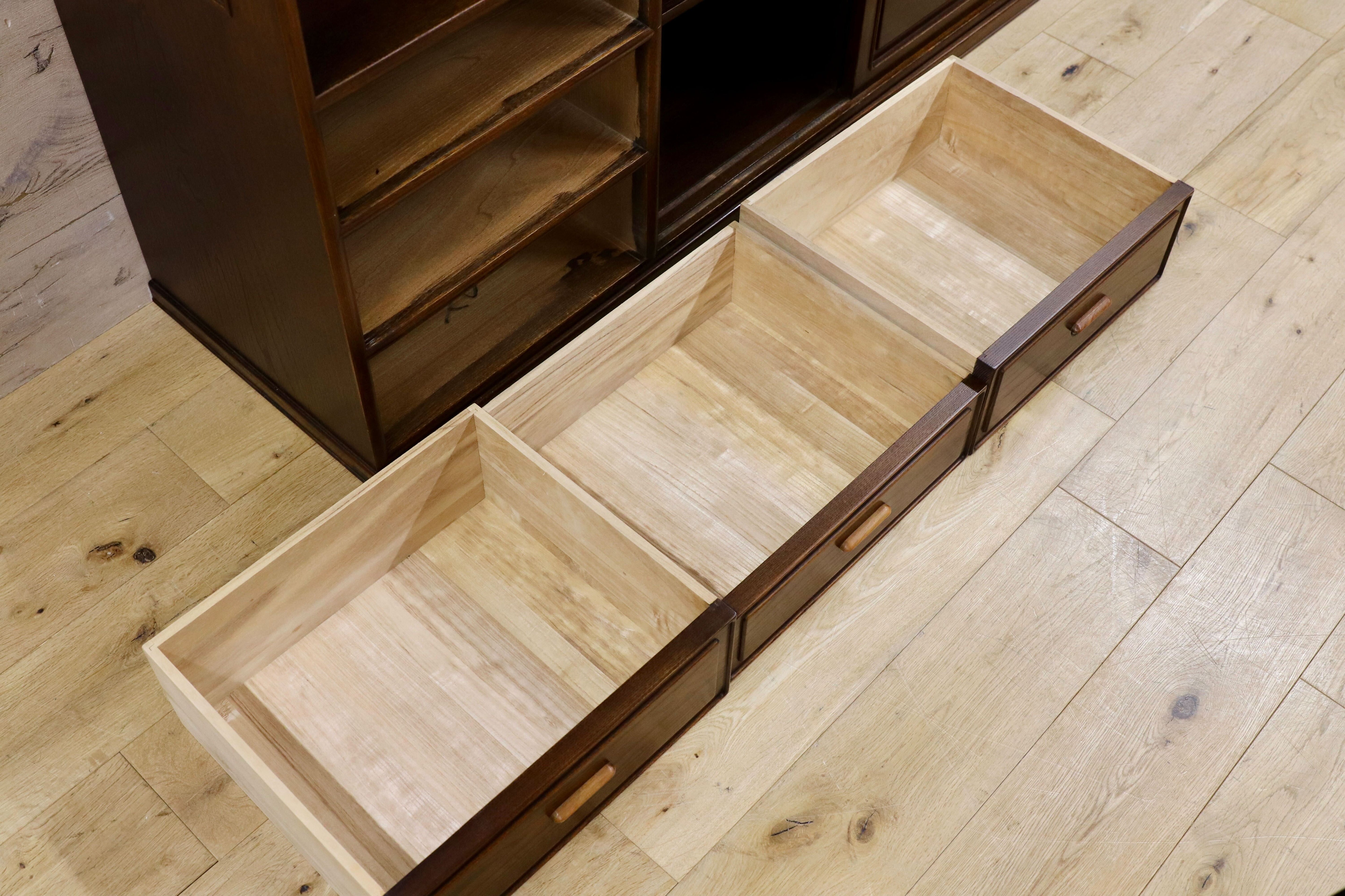 GMHK694○久和屋 / KUWAYA 茶棚 サイドボード リビングボード 飾り棚 和モダン 和家具 収納棚