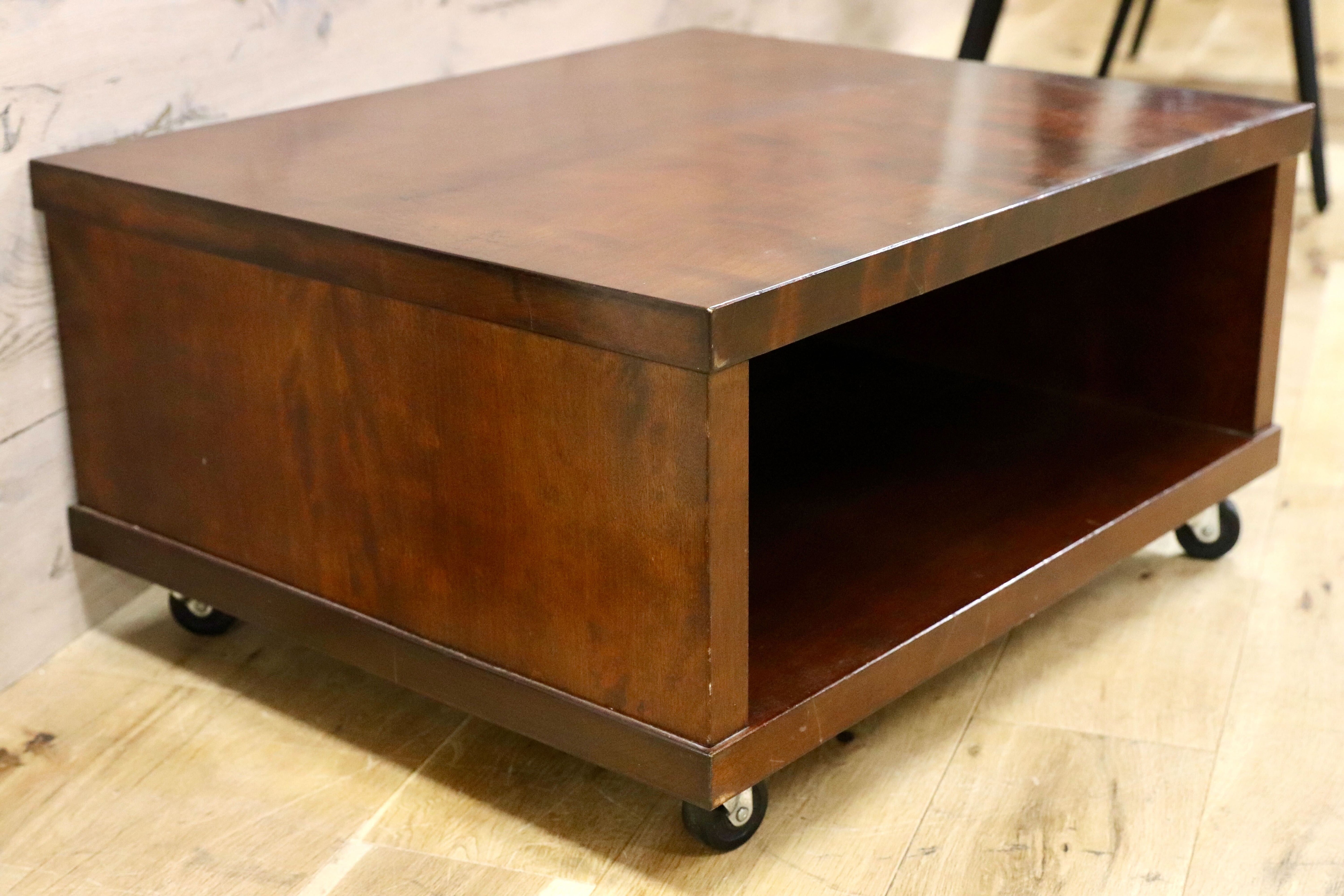 GMGK450○松本民芸家具 ローボード キャスター付き テレビボード 花台 飾り台 ミズメザクラ アンティーク 無垢材 レトロ 民藝 家具 稀少