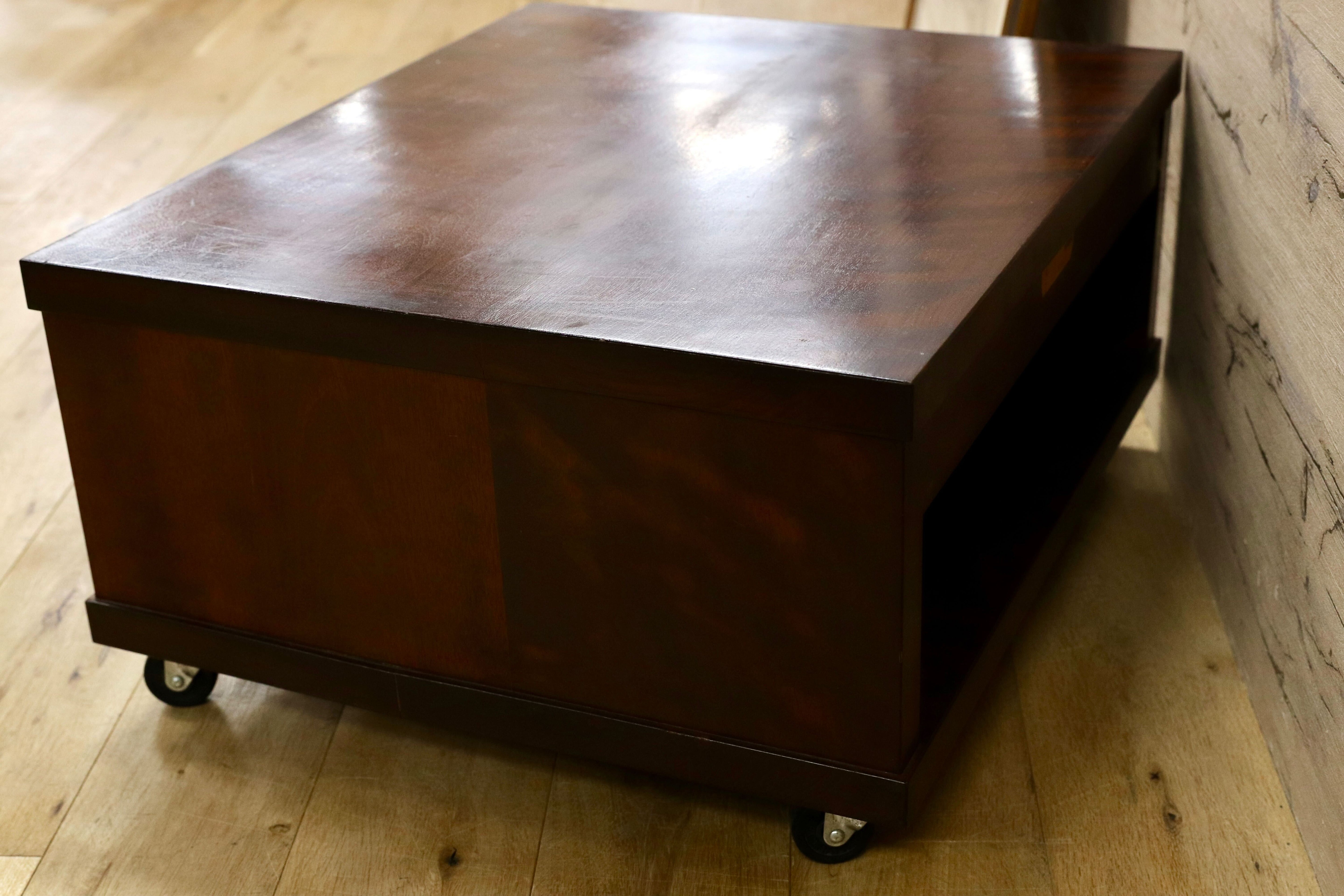 GMGK450○松本民芸家具 ローボード キャスター付き テレビボード 花台 飾り台 ミズメザクラ アンティーク 無垢材 レトロ 民藝 家具 稀少