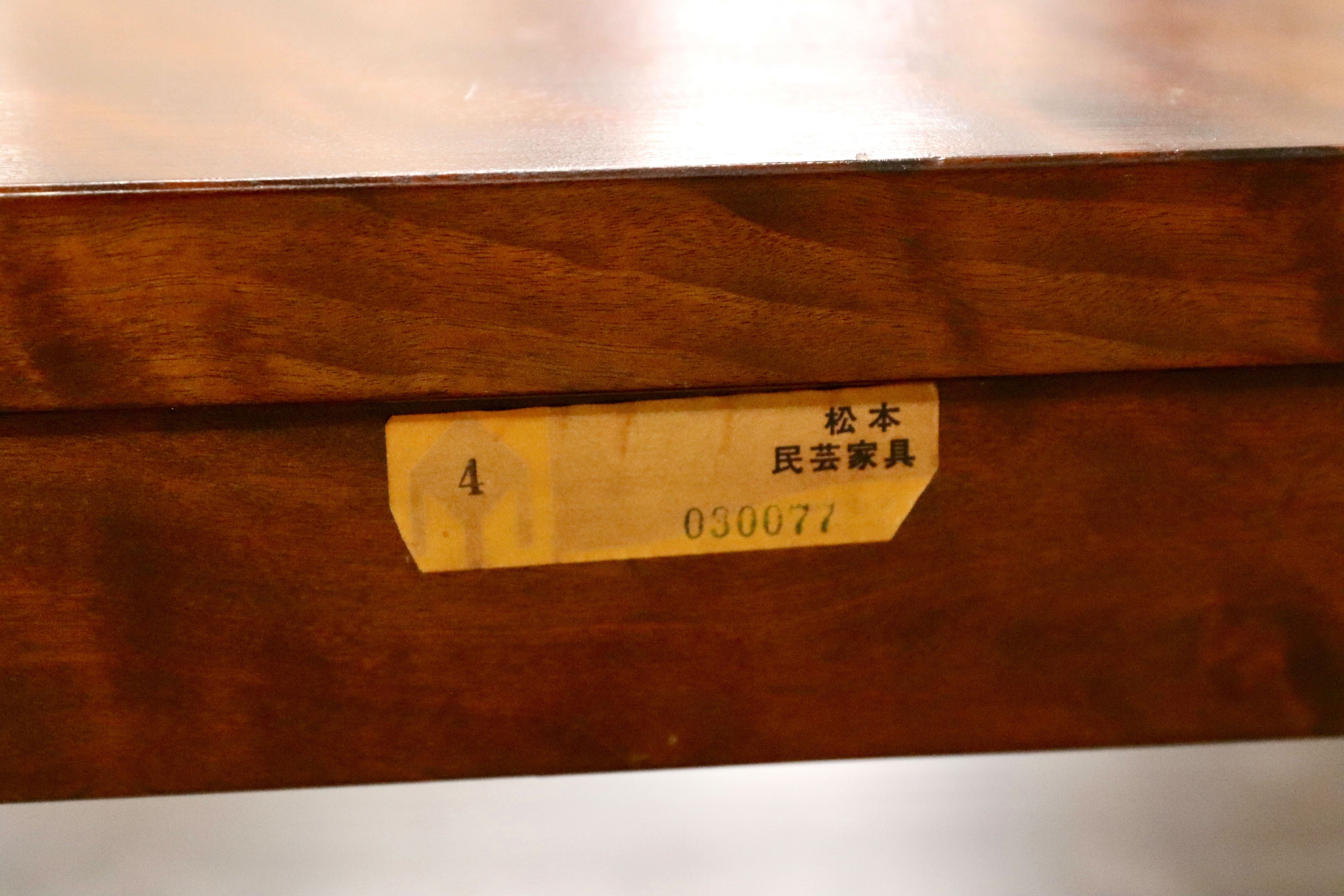 GMGK450○松本民芸家具 ローボード キャスター付き テレビボード 花台 飾り台 ミズメザクラ アンティーク 無垢材 レトロ 民藝 家具 稀少