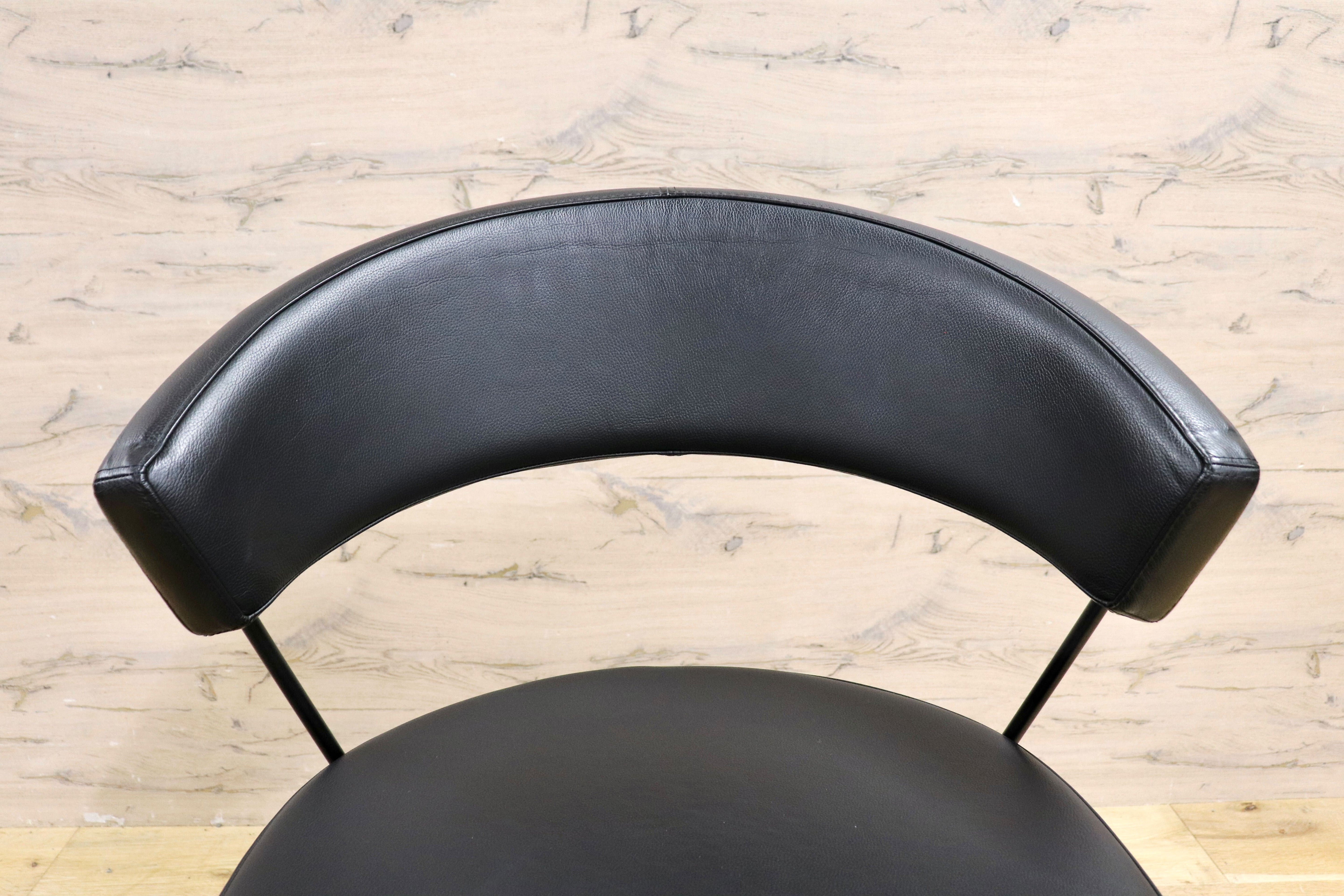 GMIS333A○Calligaris / カリガリス Connubia コヌビア New York ニューヨーク ダイニングチェア 2脚セット レザー モダン 定価約11万