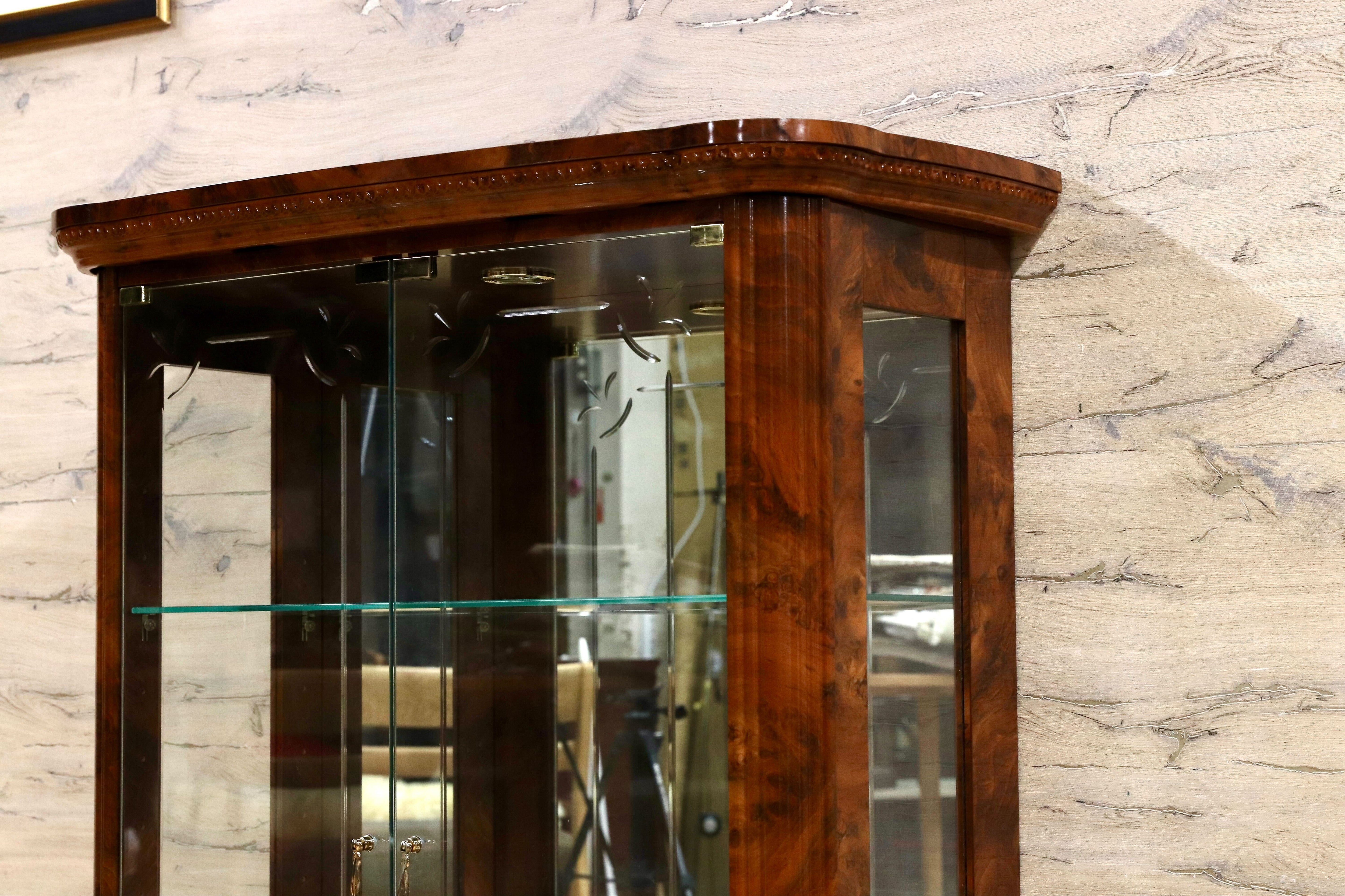 GMHK588○Saltarelli Amalfi / サルタレッリ アマルフィ キャビネット 飾り棚 イタリア ロココ 輸入家具 クラシック 定価17.8万