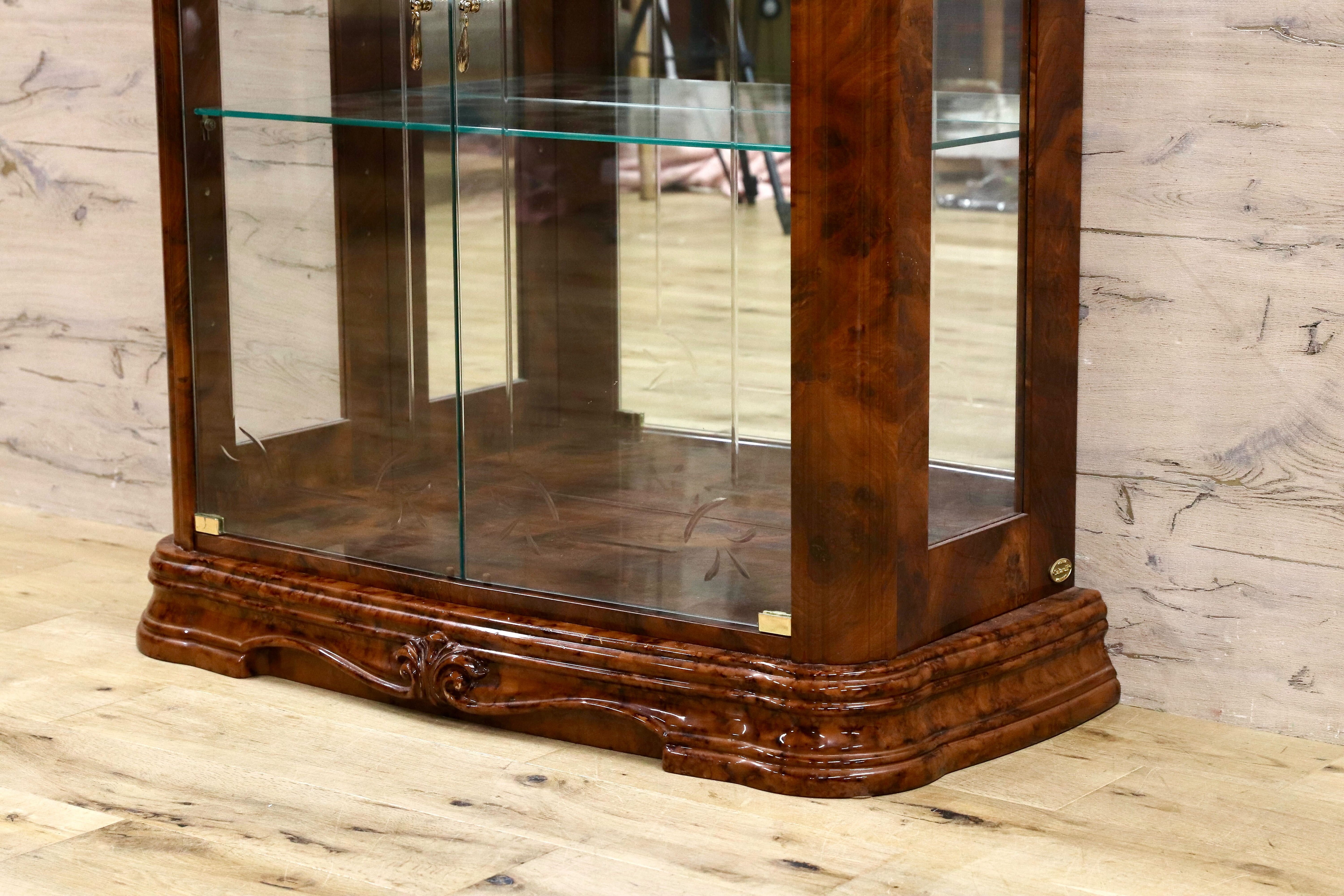 GMHK588○Saltarelli Amalfi / サルタレッリ アマルフィ キャビネット 飾り棚 イタリア ロココ 輸入家具 クラシック 定価17.8万