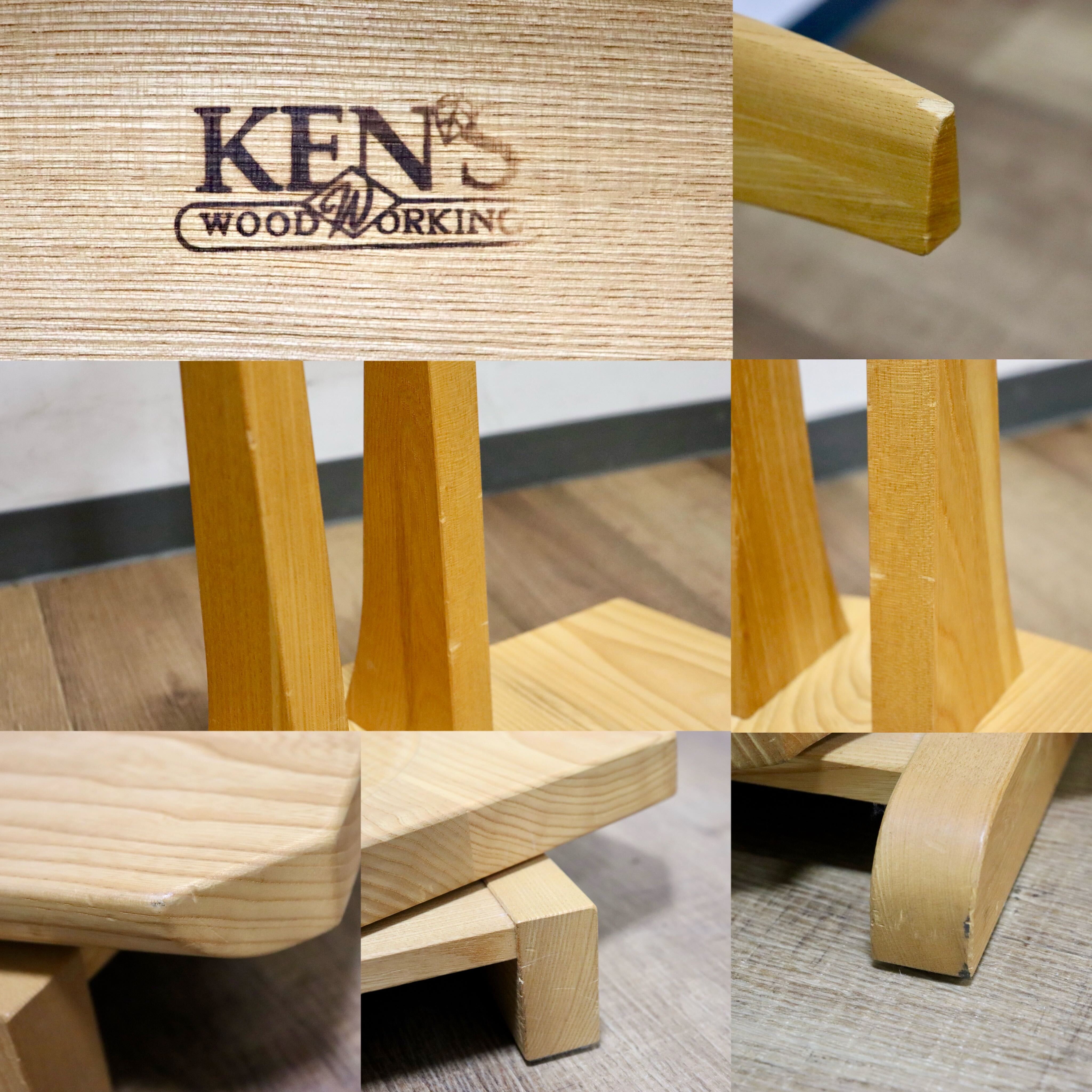 GMHN154A○KEN'S WOOD WORKING / ケンズウッドワーキング 工房家具 回転式 座椅子 座敷椅子 ローチェア 天然木 シンプル ナチュラル モダン