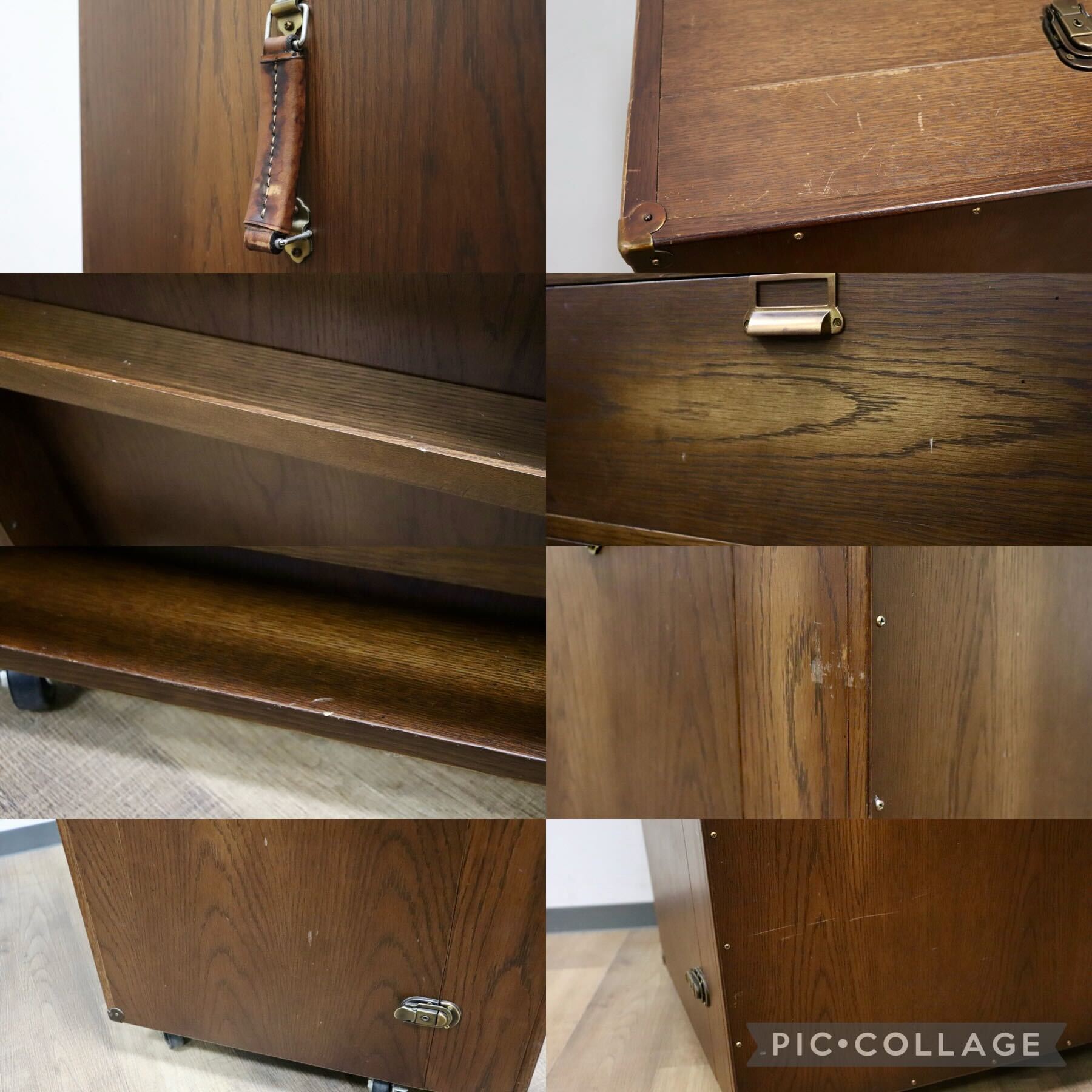 GMHK17○中島制作所 MAGELLAN マゼラン トランクチェスト 6段チェスト 飾り棚 マガジンラック 収納家具 オーク材 アンティーク 大川家具