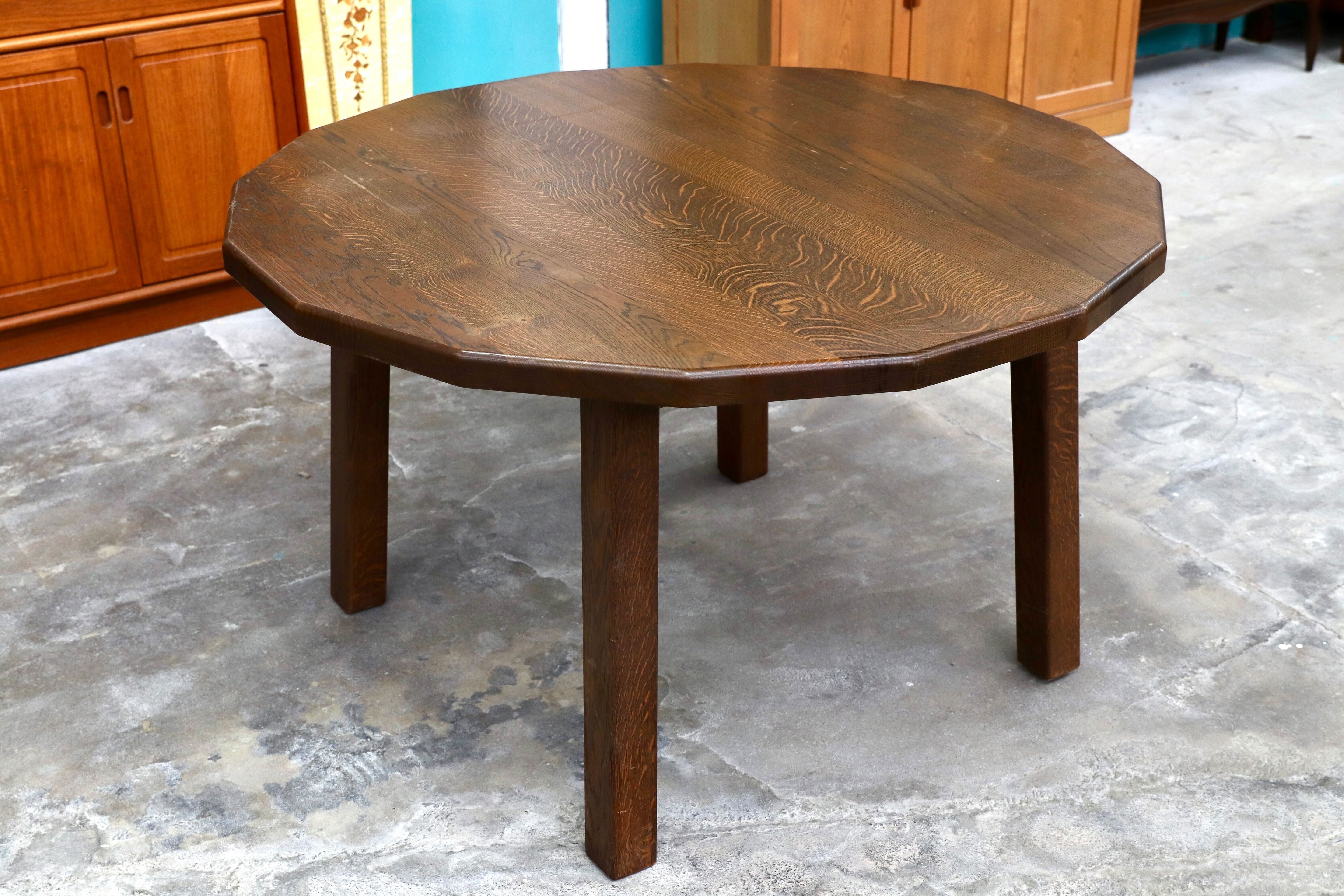 GMIK415○オランダ ダッチカントリー ネザーランズ ダイニングテーブル 食卓テーブル オーク無垢材 ヴィンテージ アンティーク 店舗什器