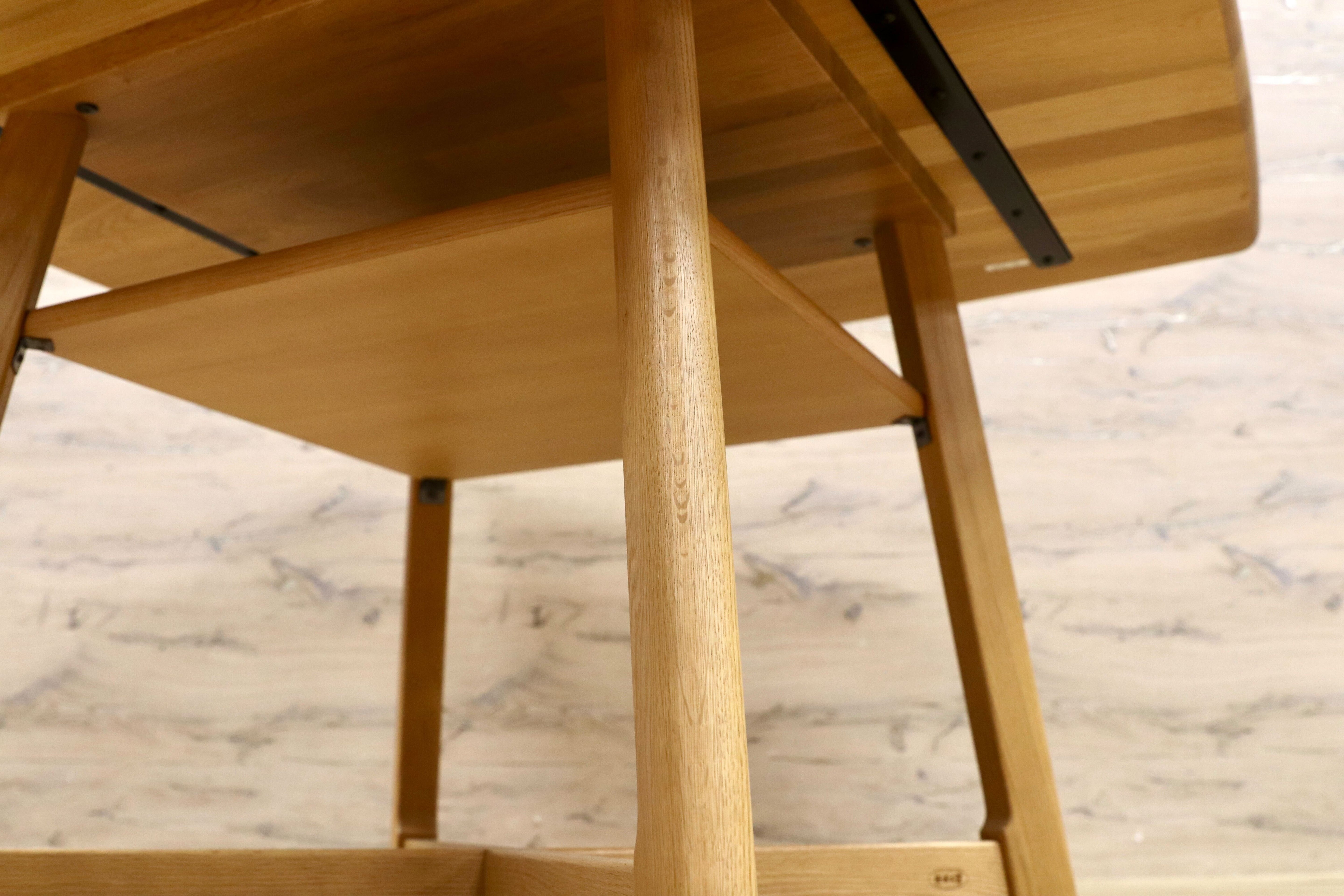 GMHK682○浜本工芸 / HAMAMOTO オーク無垢 ダイニングテーブル 食卓テーブル 少し低め 国産家具 約18.8万 モデルルーム展示品