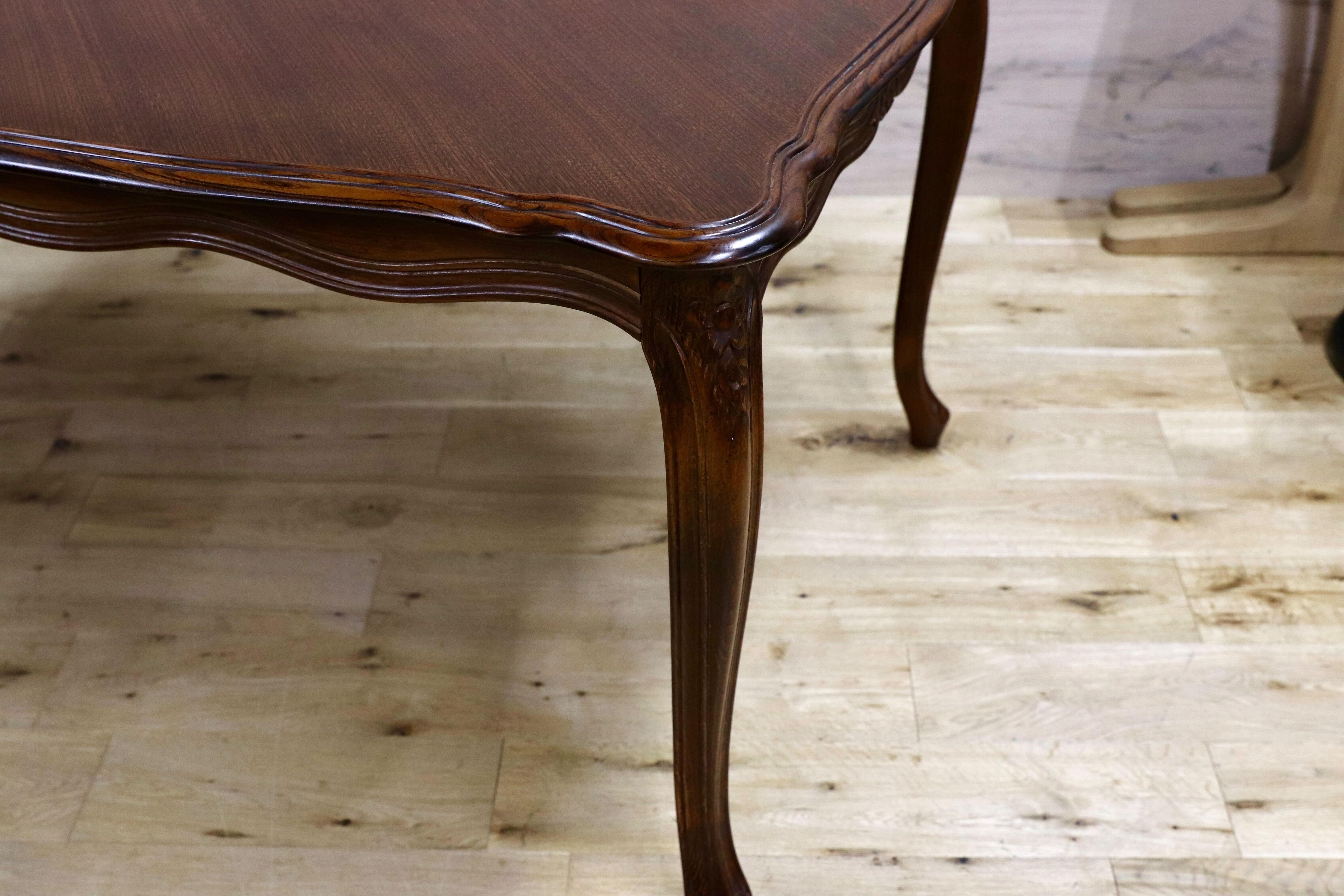 GMHK311○西洋 クラシック エレガント ダイニングテーブル 食卓テーブル 木製 アンティーク調 ロココ調