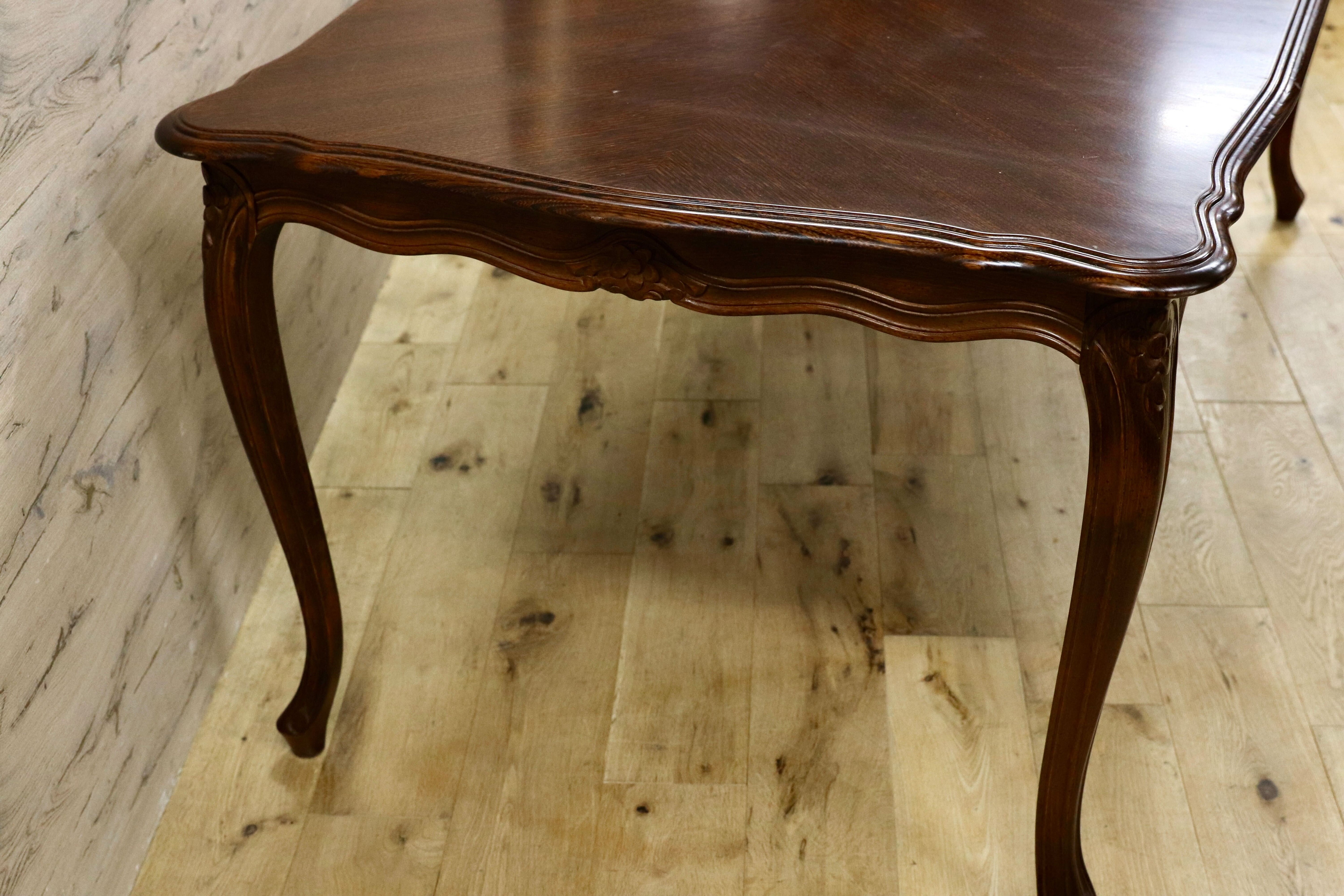 GMHK311○西洋 クラシック エレガント ダイニングテーブル 食卓テーブル 木製 アンティーク調 ロココ調