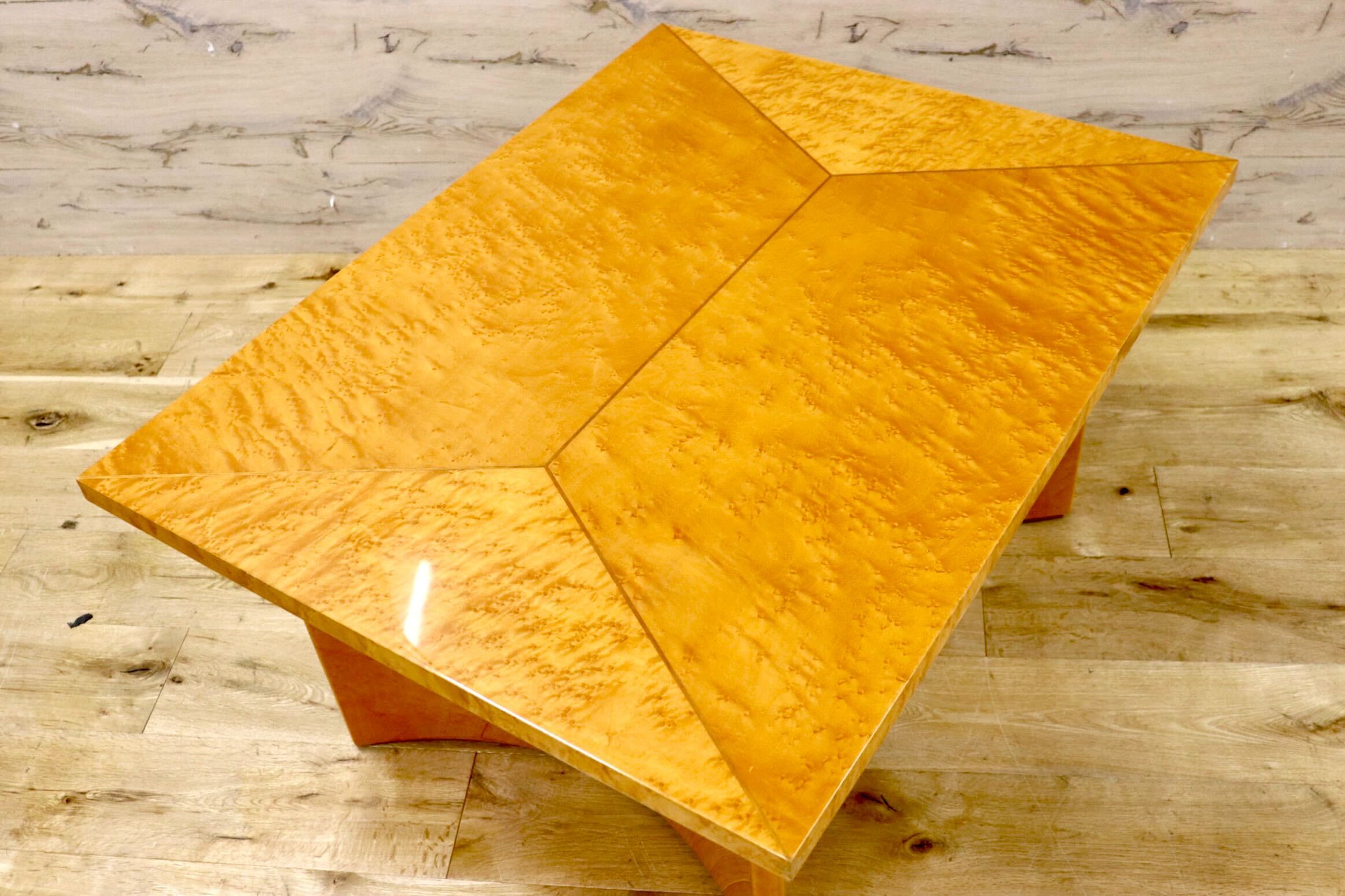 GMHN206A○IDC大塚家具 スプレンダー センターテーブル リビングテーブル バーズアイメープル 応接 最高級 エレガント モデルルーム展示品