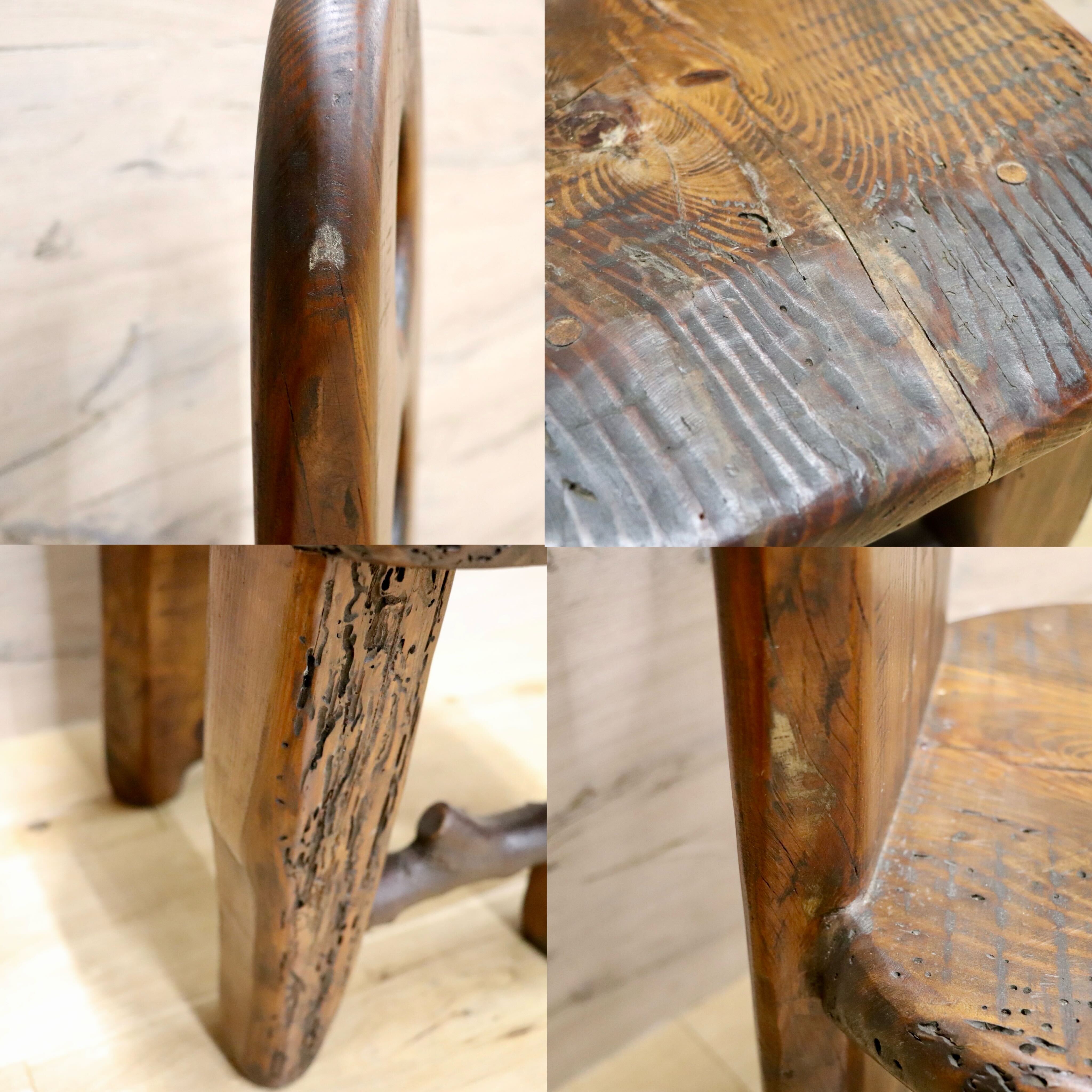 GMHS387A○スモールチェア サイドチェア キッズチェア 木製椅子 玄関スツール 民芸家具 和モダン インテリア