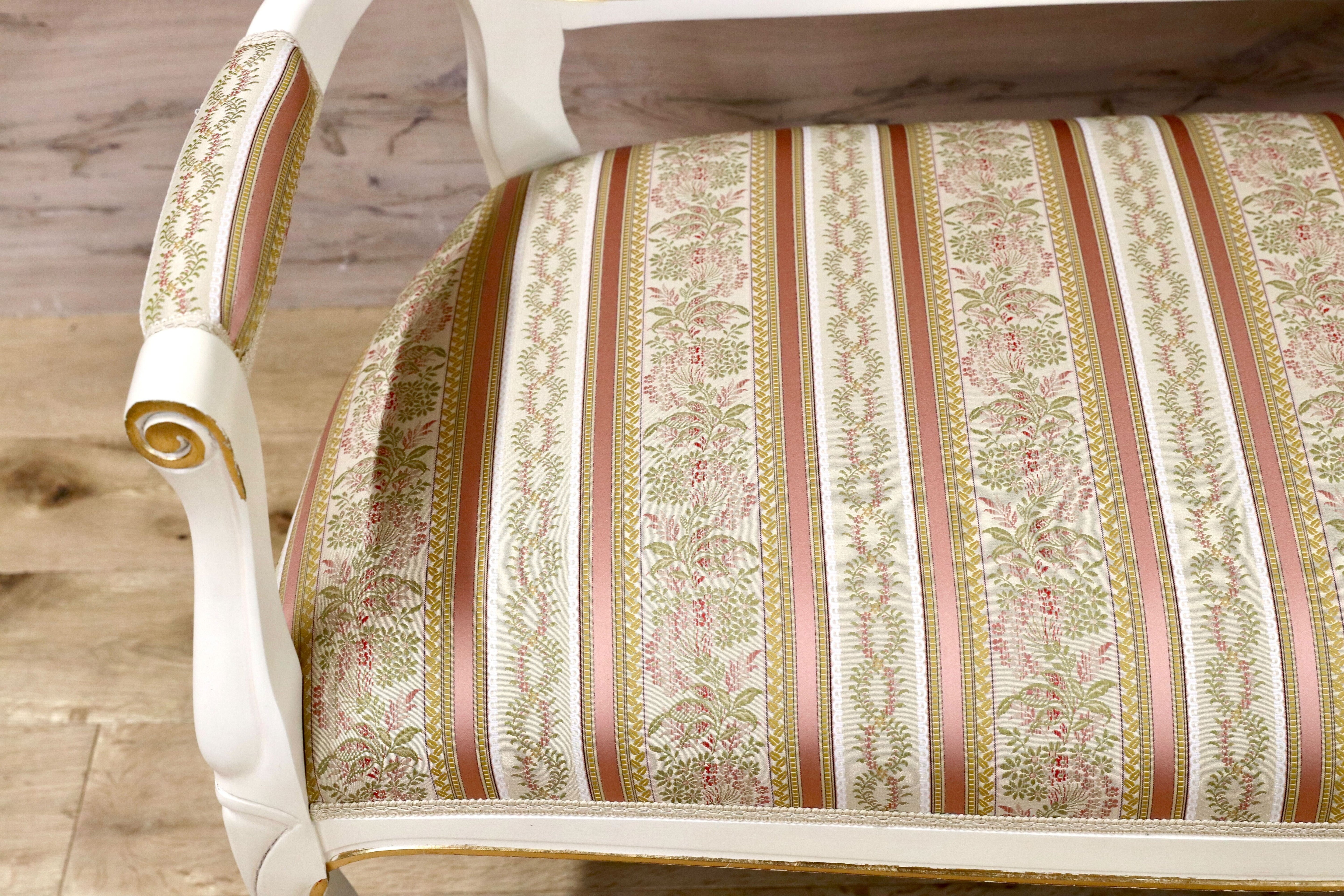 GMIK841○ロココ調 2人掛けソファ ラブソファ ベンチソファ イタリア クラシック エレガント シャビー 姫家具 ヨーロピアン