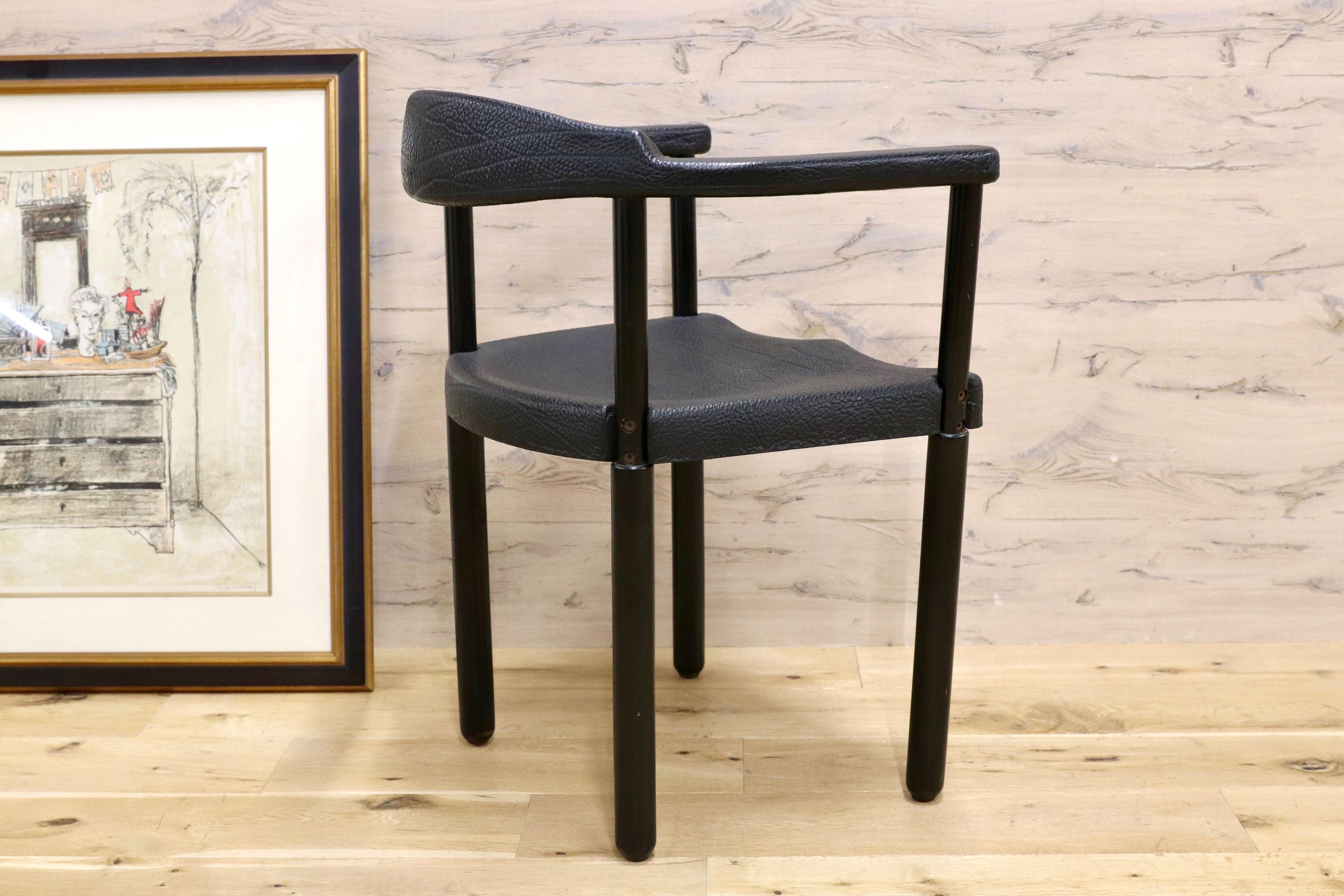 GMGK465A○レオナルド アームチェア ブラック スイス デザイナーズ家具 チェア 椅子 INTER-DECOR取扱い 検)Cassina Strassle Collection