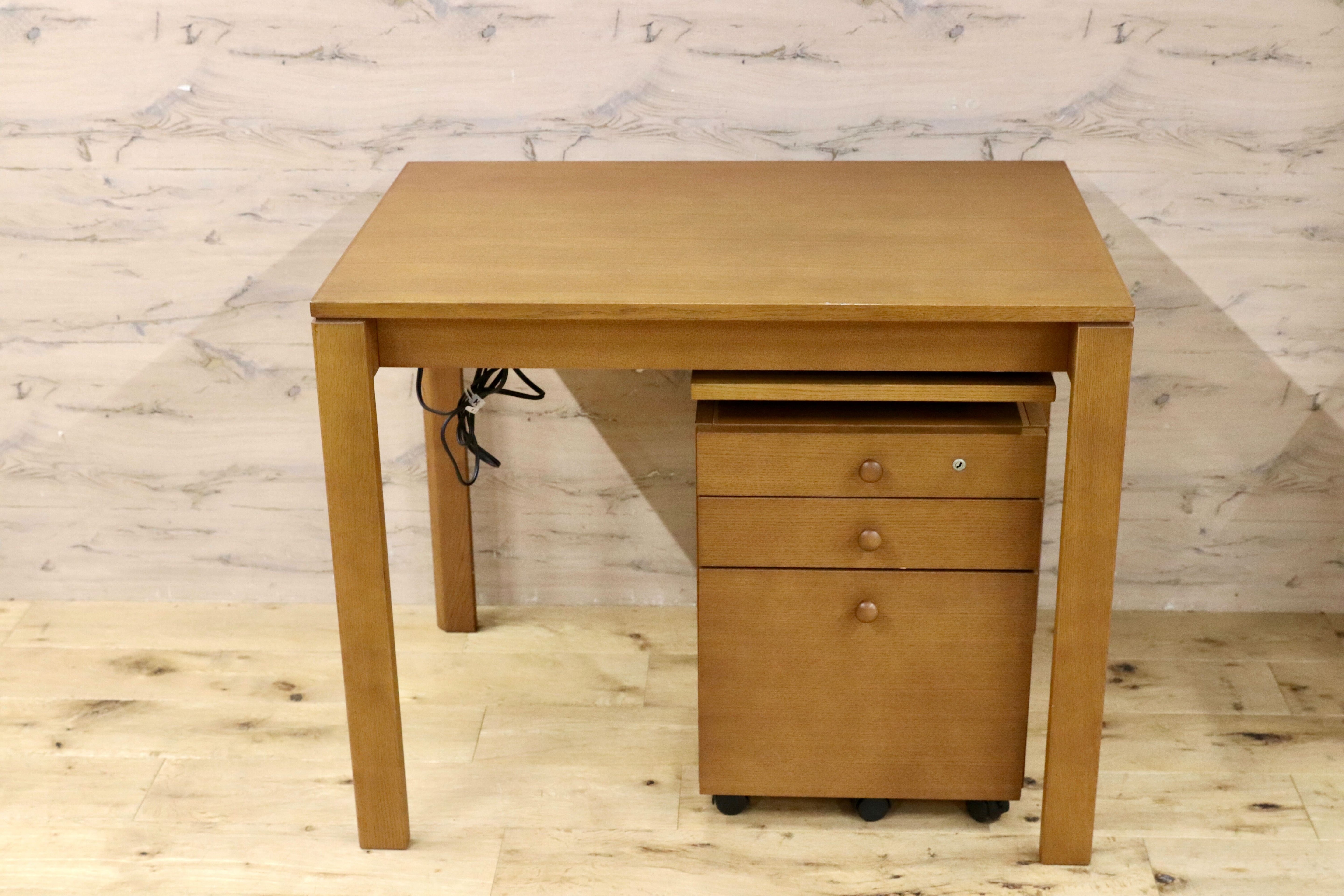 GMIK855○karimoku / カリモク 学習机 勉強机 ブラウン 作業台 パソコンデスク 国産家具 デスク&ワゴン SS3438MH