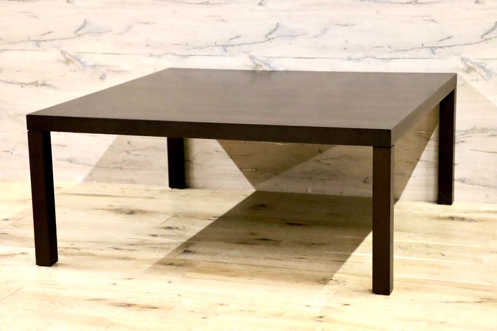 GMFN153○ACTUS / アクタス FB リビングテーブル ローテーブル スクエアテーブル 木製 ダークブラウン スタイリッシュ 定価約7.1万 展示品